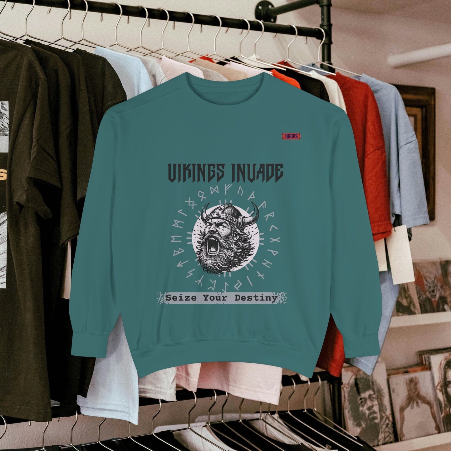 Unisex Garment-dyed Sweatshirt_ Series UWD 063_ Limited Edition Cozy Apparel for Adventurers by WesternWaves: