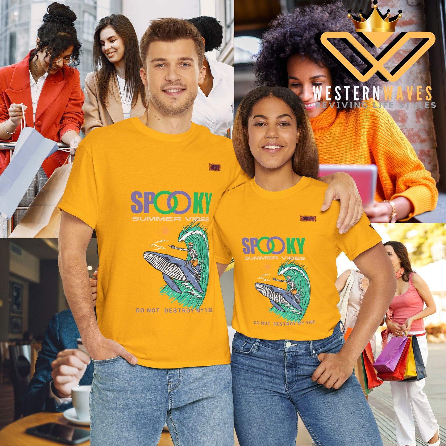 Unisex Heavy Cotton Tee_ Crafted from premium 100% cotton_ N2* Series UHCT PT2WV008_ Limited Edition Epitome of Comfort & Durability by WesternWaves: