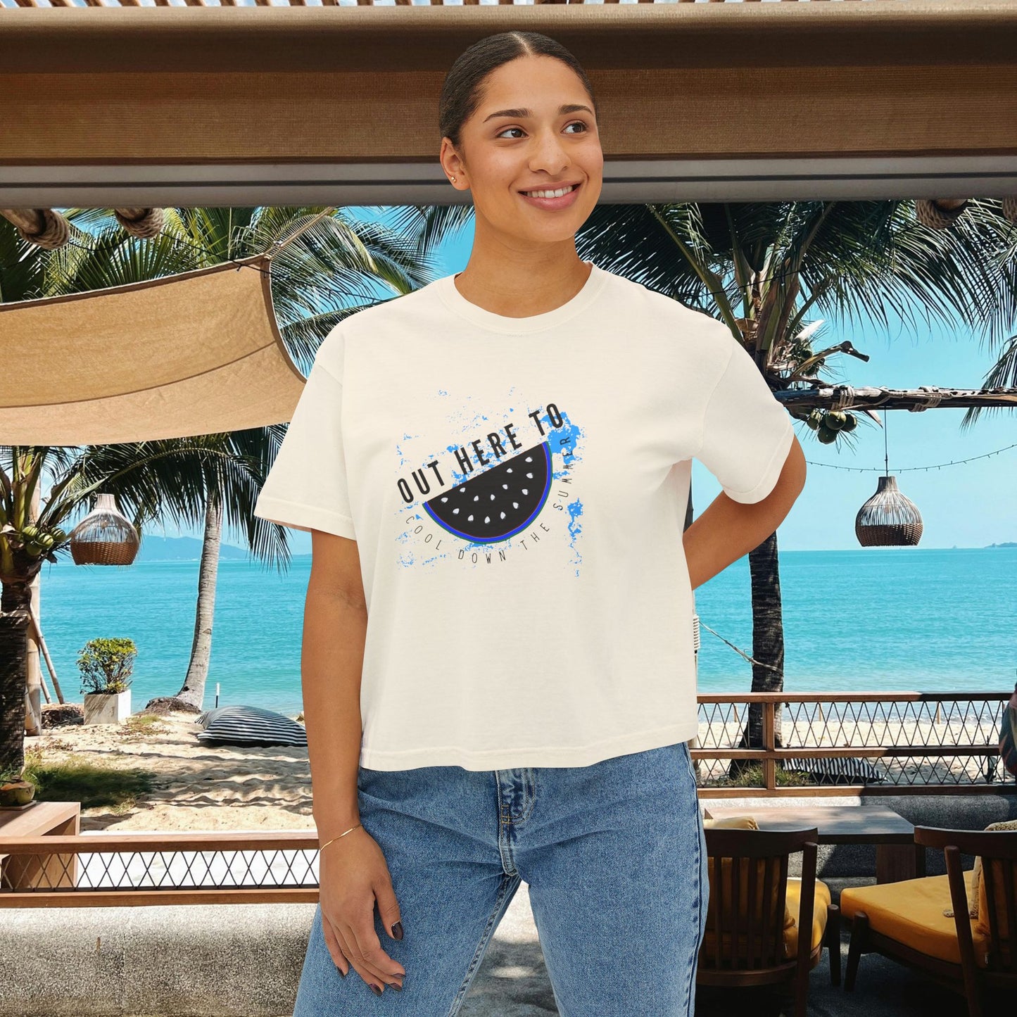 Women's Boxy Tee – N Series WBTEE PT2WW003_ limited edition Ethical Cotton Comfort by WesternWaves:
