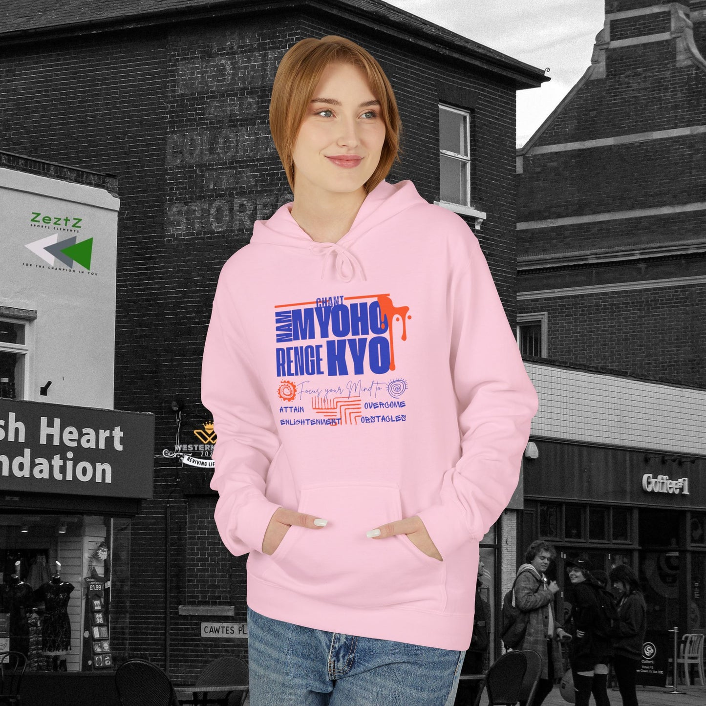 Unisex Midweight Softstyle Fleece Hoodie_ N3+ Series USMWSSFH PT2WW003_ Limited Edition Luxuriously Soft 100% Cotton Face by WesternWaves: