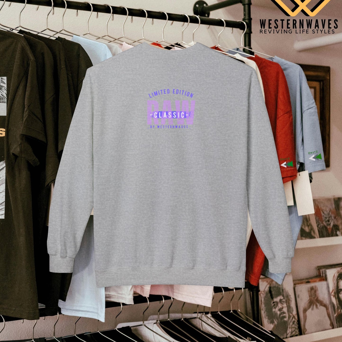 Softstyle Fleece Sweatshirt - N3+ Series SSFSS PT2WW001_ Limited Edition Cozy, Eco-Friendly, Unisex product by WesternWaves: