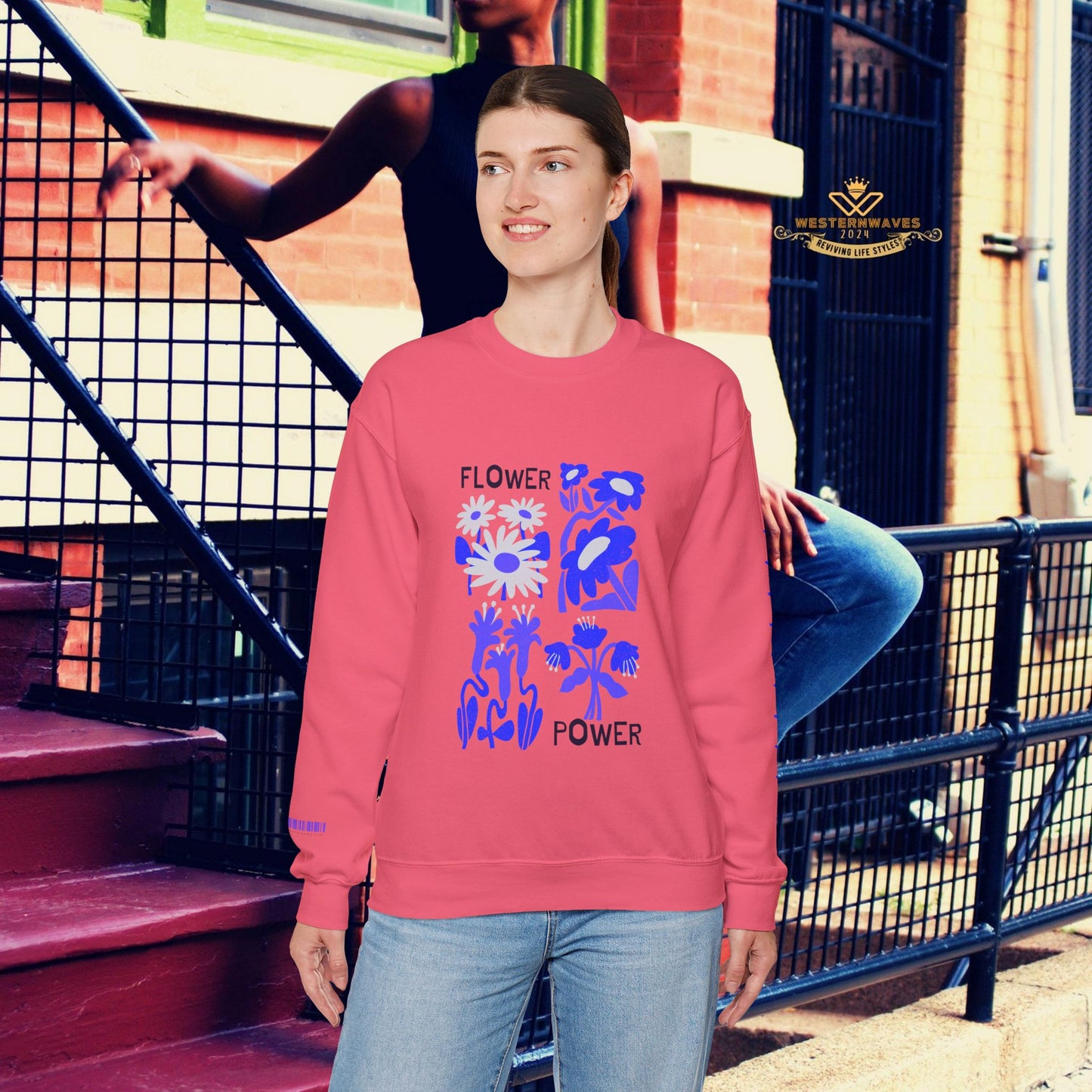 Unisex Heavy Blend™ Crewneck Sweatshirt_ N3+ Series UHBCSS PT2WW030_ Limited Edition Pure Luxury By WesternWaves: