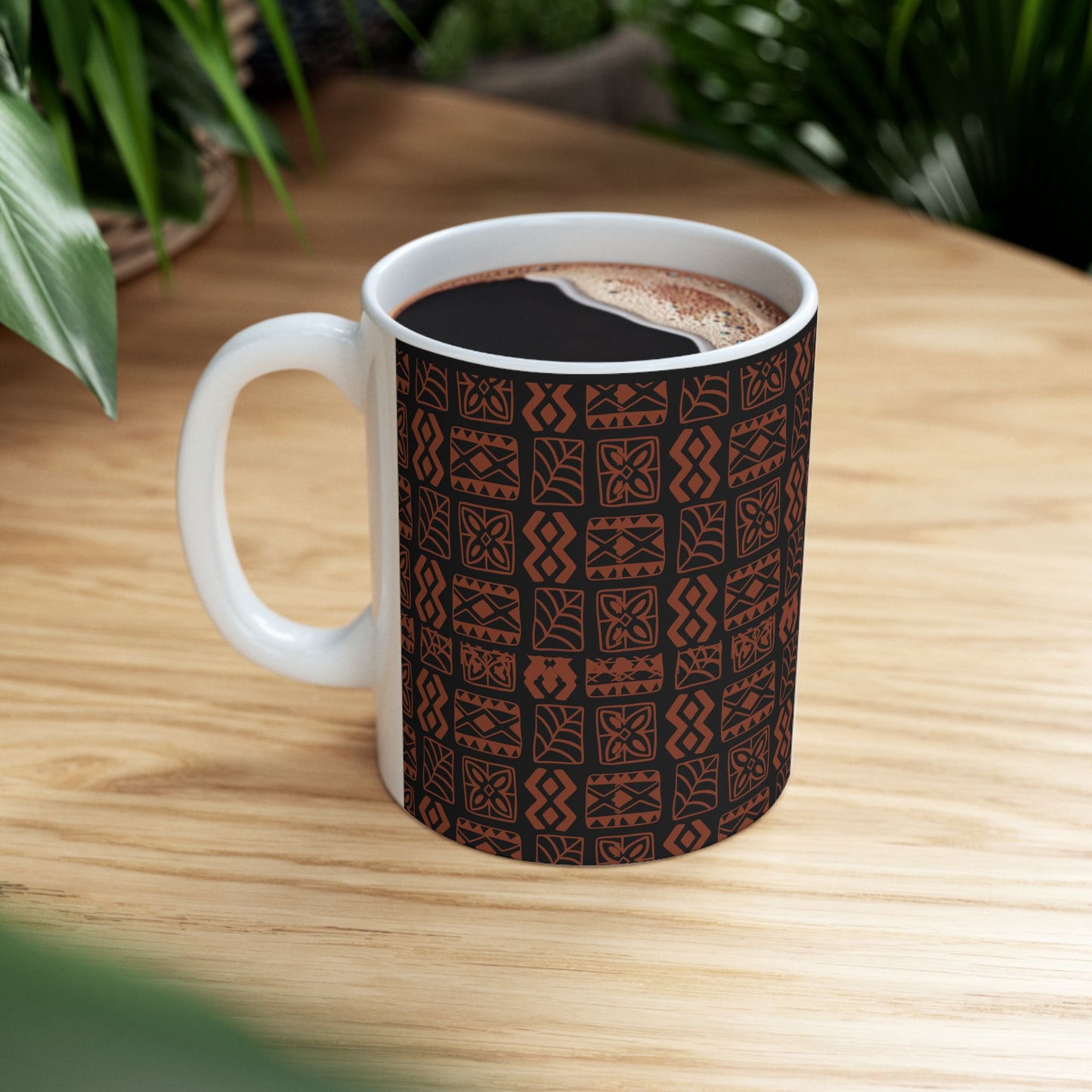 Ceramic Mug 11oz & 15oz_ N7* Series CMUG11OZ&15OZ PT2WW001_ Limited Edition Tribal Pattern Coffee Mug by WestenWaves: