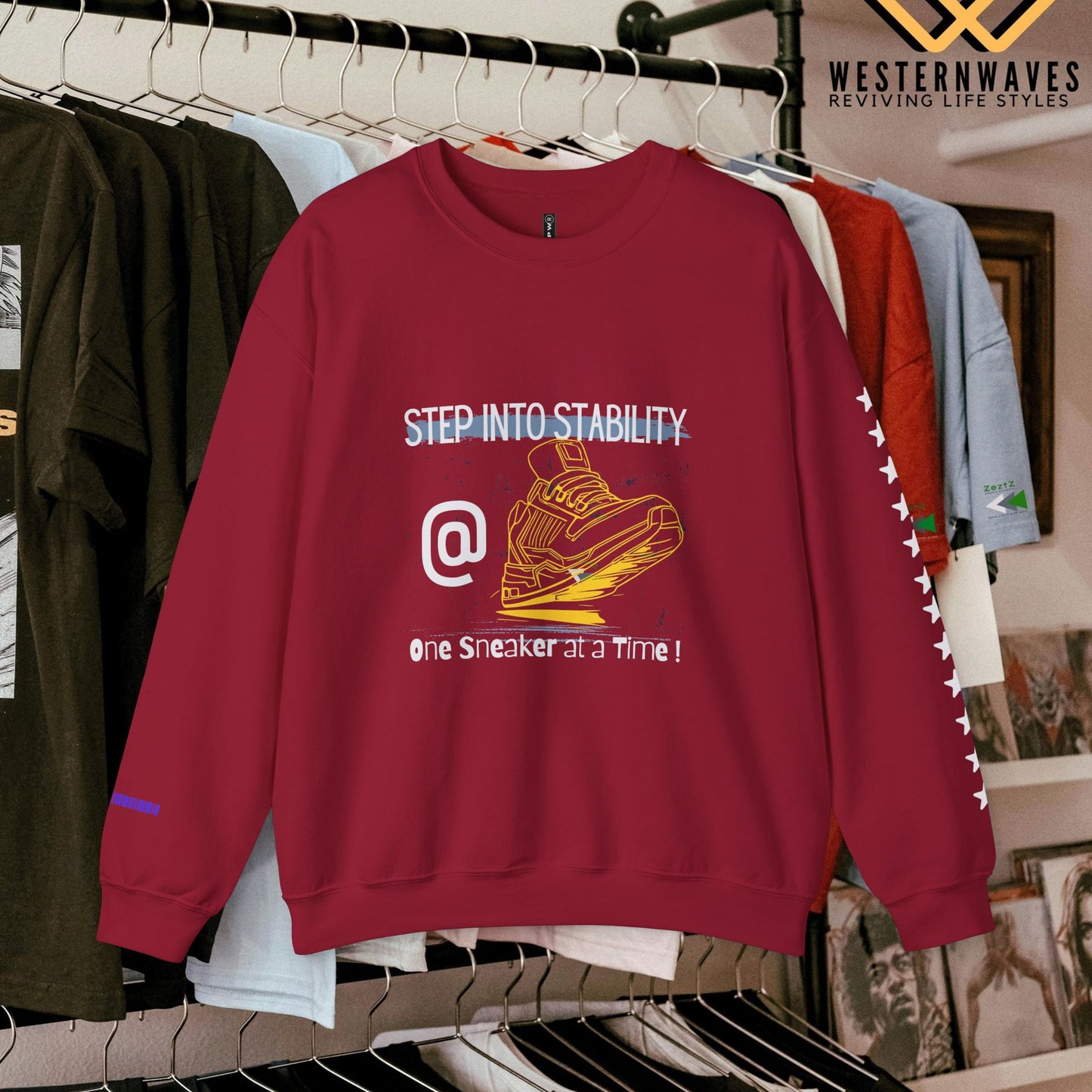 Unisex Heavy Blend™ Crewneck Sweatshirt_ N3+ Series UHBCSS PT2WW033_ Limited Edition Pure Luxury By WesternWaves: