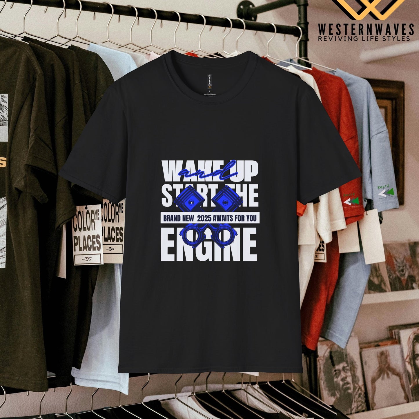 Unisex Softstyle T-Shirt_ N3+ Series USSTS FT2WW004_ Redefine Relaxation Limited Edition by WesternWaves: