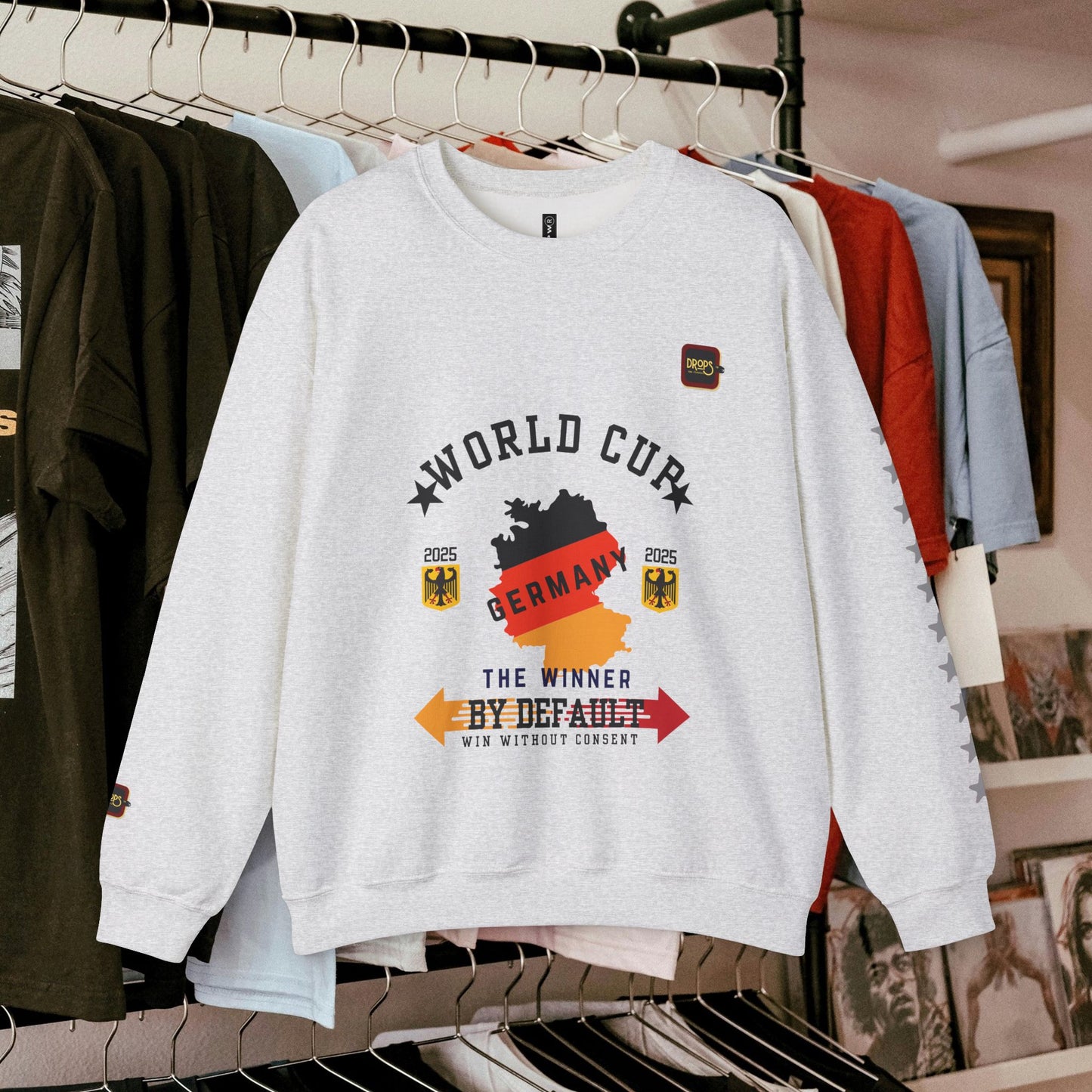 Unisex Sweatshirt_ N7+ Series USSS PT2WW001_ Germany The Winner by Default_ Limited Edition by WesternWaves: