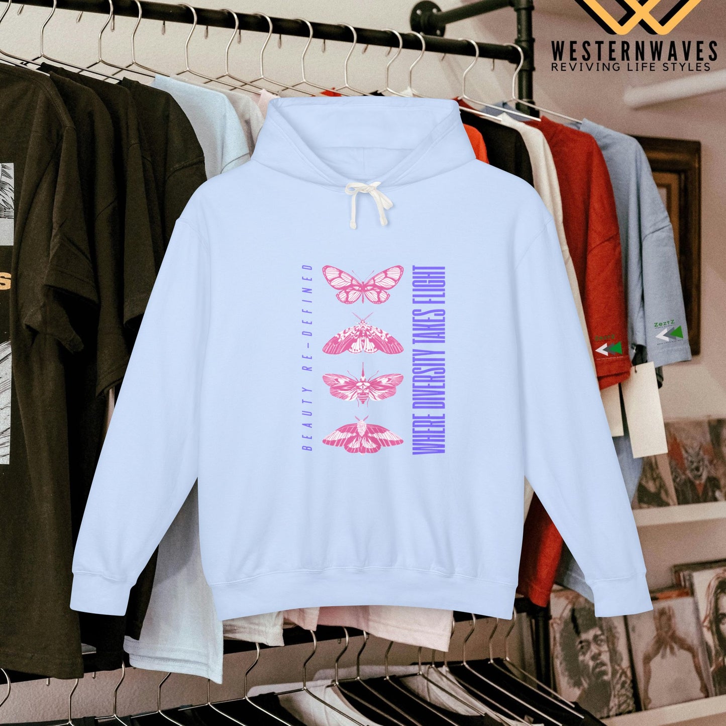 Unisex Lightweight Hooded Sweatshirt – N3+ Series USLWHSS PT2WW012_ Limited Edition Crafted Comfort by WesternWaves: