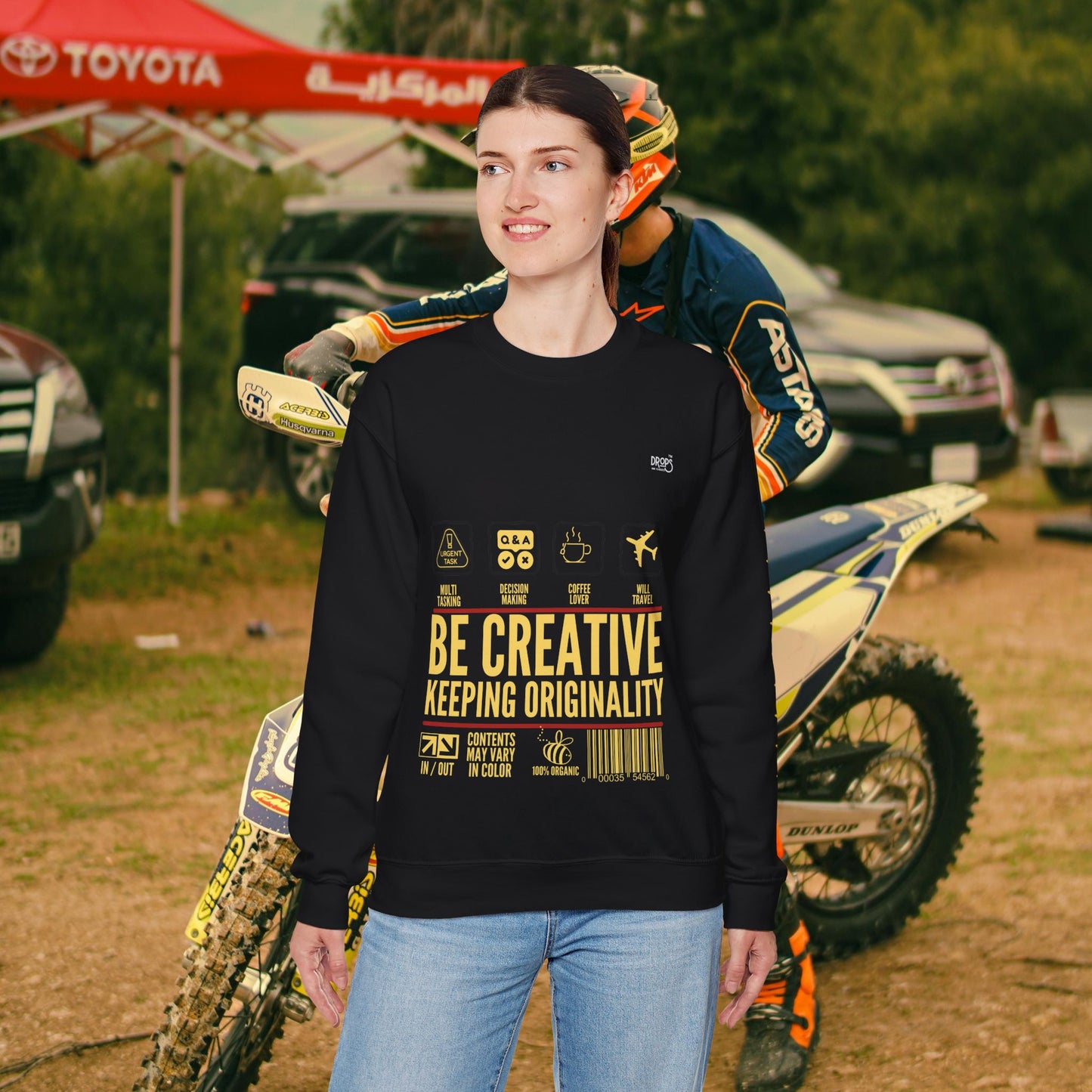 Unisex Heavy Blend™ Crewneck Sweatshirt_ N2 Sports Series UHBCSS PT2WW004_ Limited Edition 'DROPS' Brand Sweatshirt by WesternWaves: