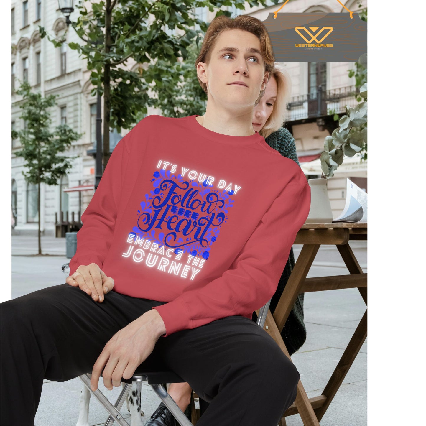 Unisex Garment-Dyed Sweatshirt_ N3+ Series UGDSS PT2WW002_ Limited Edition by WesternWaves_