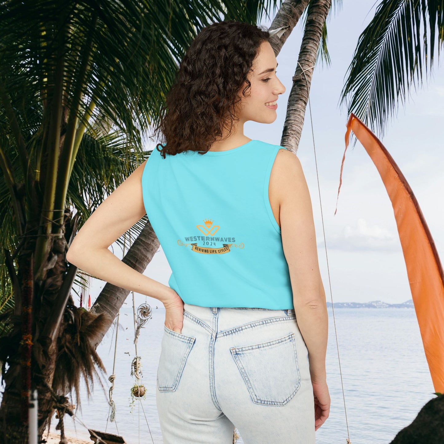 Unisex Garment-Dyed Tank Top_ N2+ Series USGDTT PT2WW015_ Limited Edition Comfort & Style by WesternWaves: