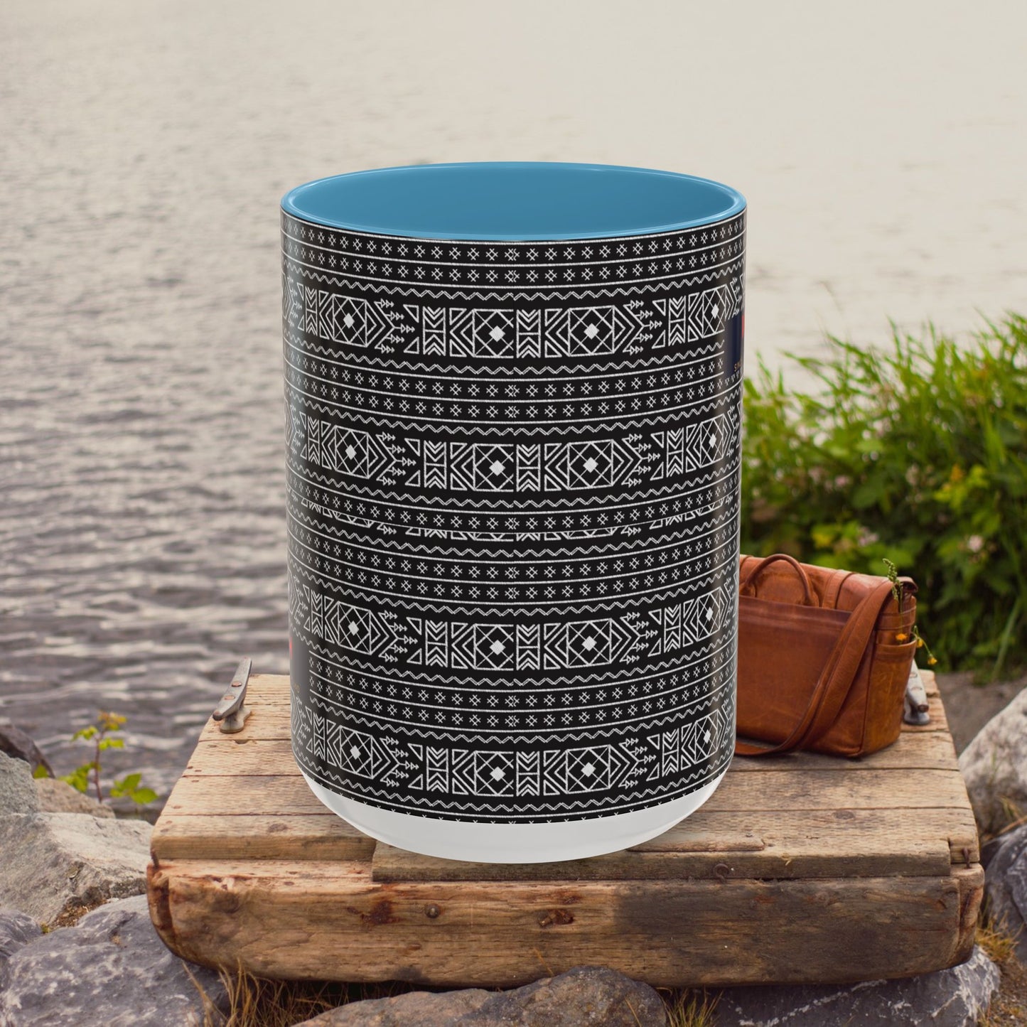 Accent Coffee Mug 11, 15oz_ N2 Series ACM11OZ PT2WW007_ Vibrant Limited Edition Design by WesternWawes: