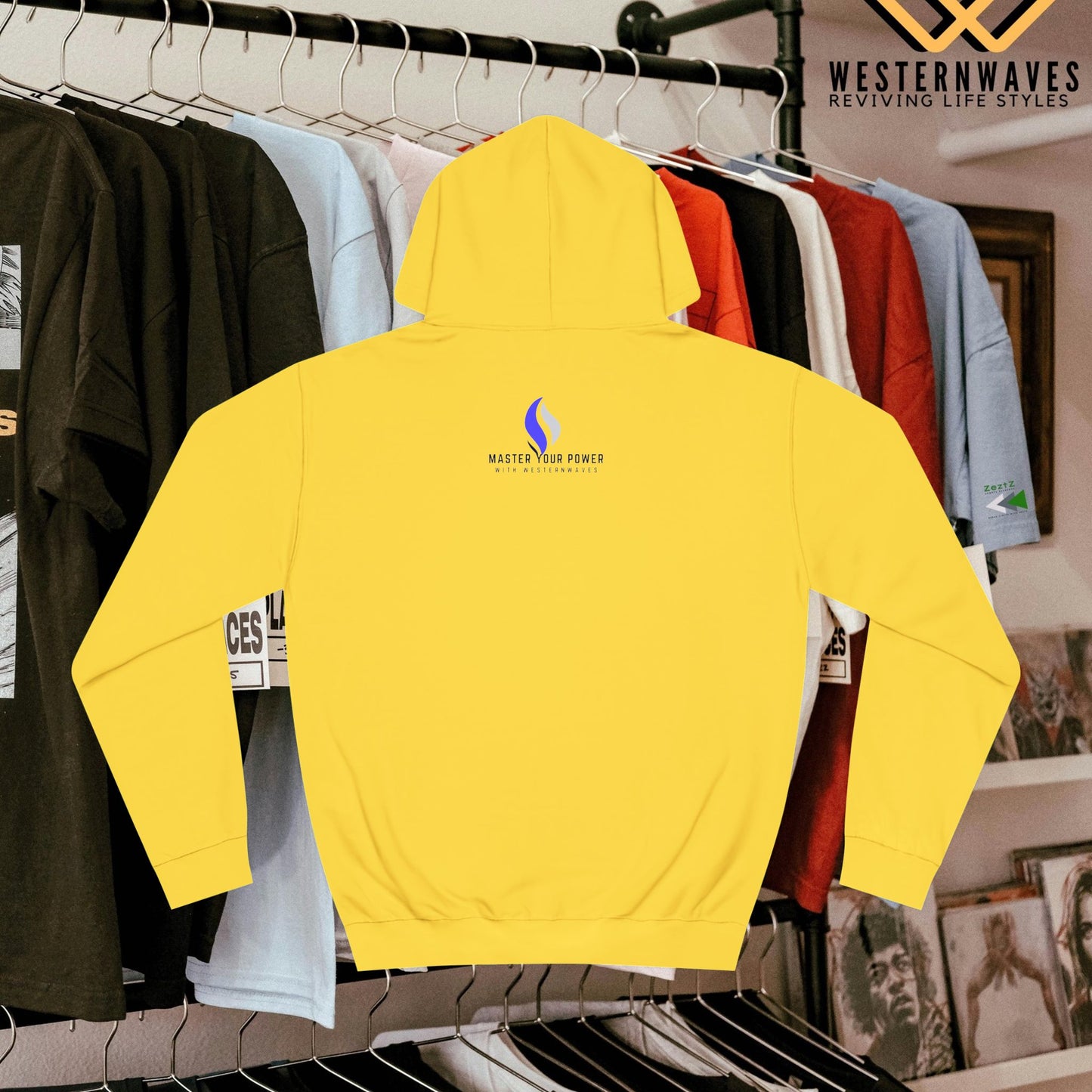 Unisex College Hoodie_ N2+ Series USCH PT2WW005_ Limited Edition Timeless Unisex Design by WesternWaves: