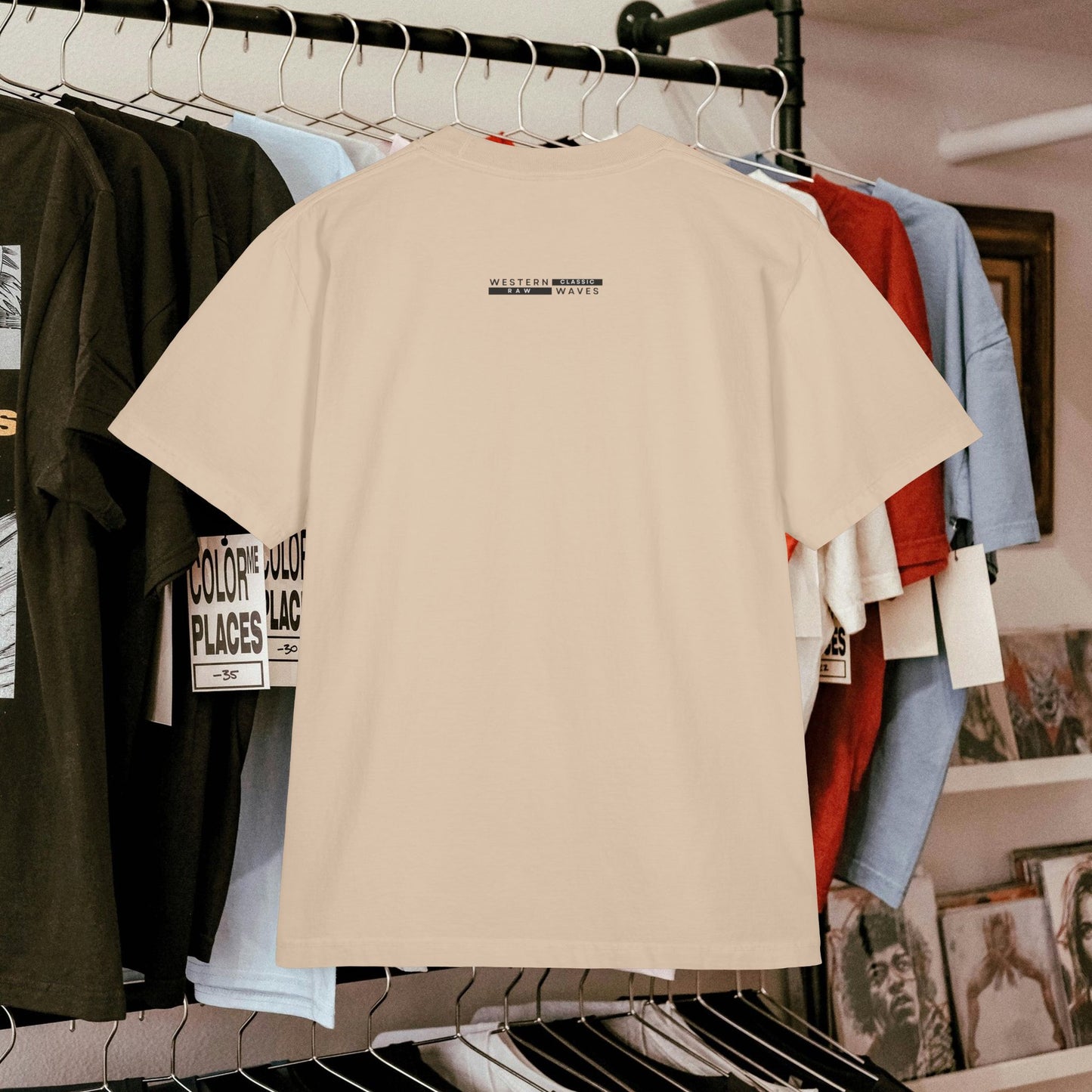 Unisex Garment-Dyed Tee_ N7* Series USGDTEE PT2WW001_ Limited Edition Vibrant T-shirt by WesternWaves: