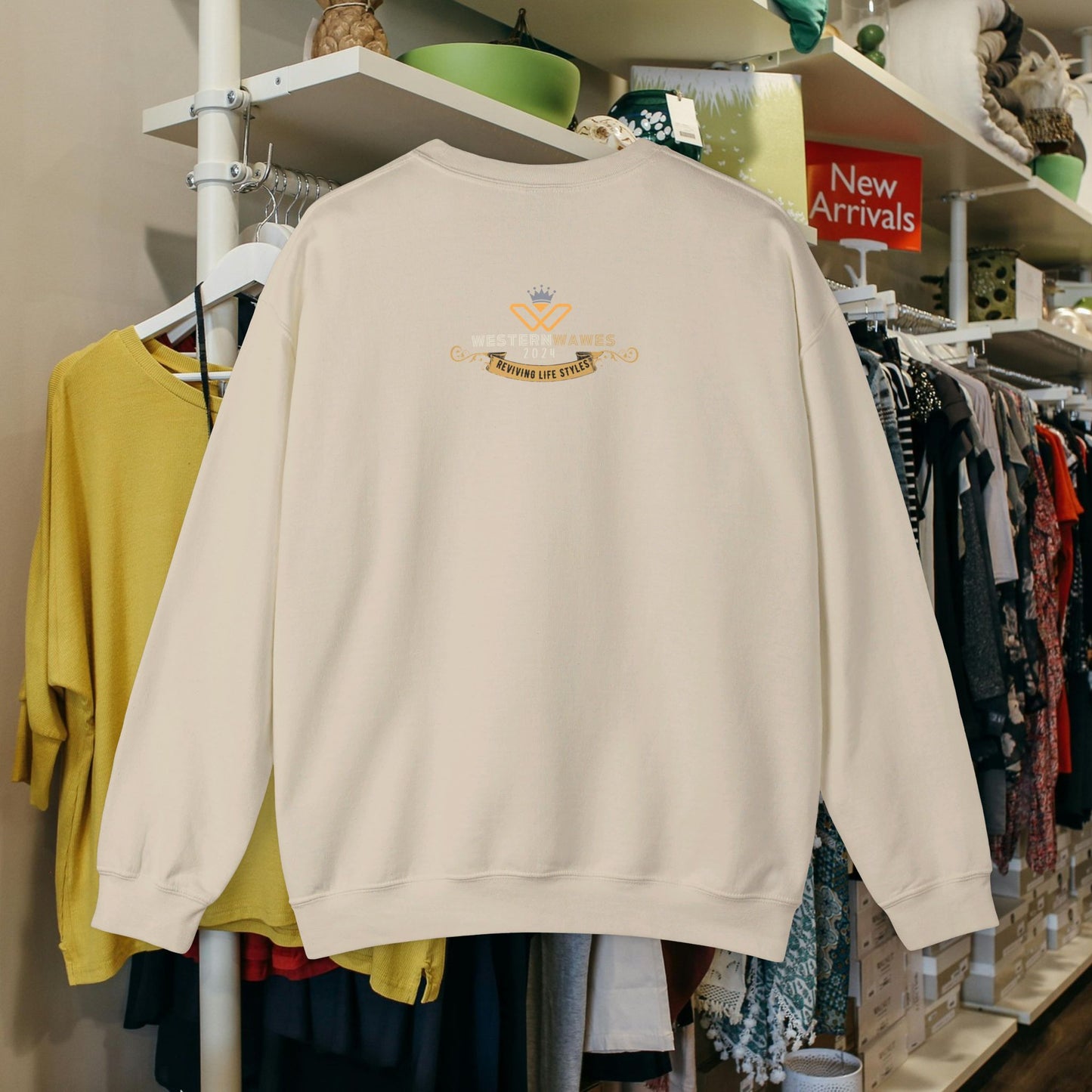 Unisex Heavy Blend™ Crewneck Sweatshirt_ N2+ Series UHBCSS PT2WW001_ Limited Edition Pure Luxury by WesternWaves: