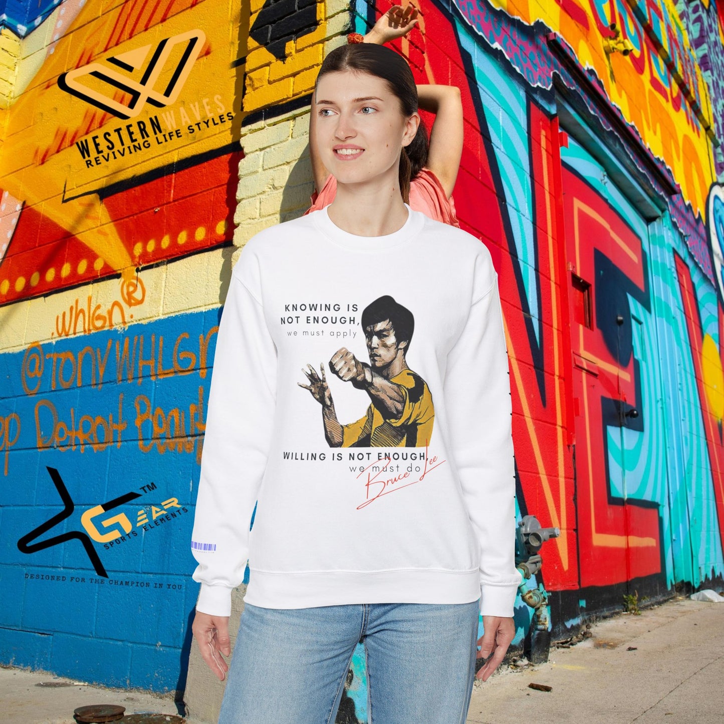 Unisex Heavy Blend™ Crewneck Sweatshirt_ N2+ Sports Series UHBCSS PT2WW008_ Limited Edition ‘Zeztz’ Brand Sports Elements by WesternWaves: