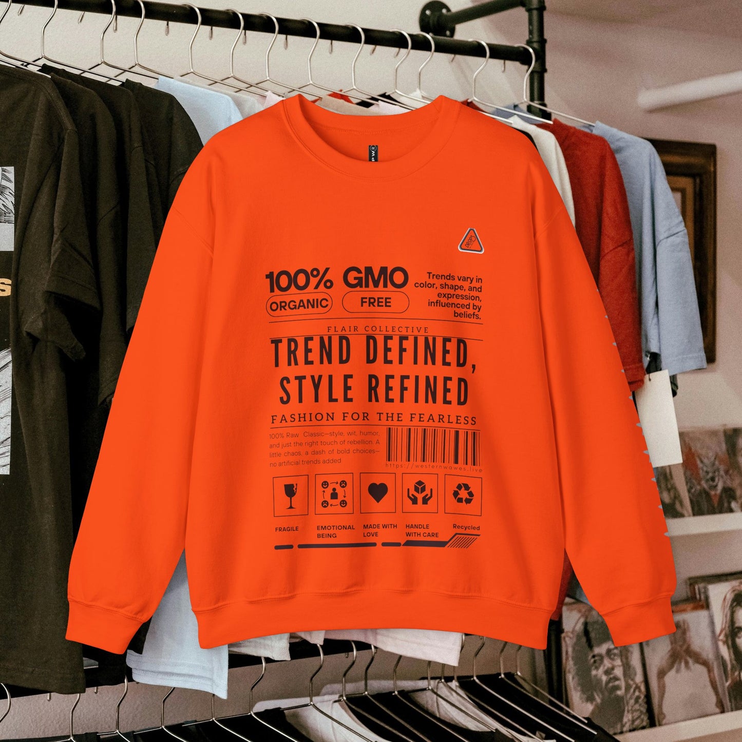 Unisex Heavy Blend™ Crewneck Sweatshirt_ N2 Series SPW UHBCSS PT2WW003_ Limited Edition 'DROPS' Brand Raw Classics by WesternWaves: