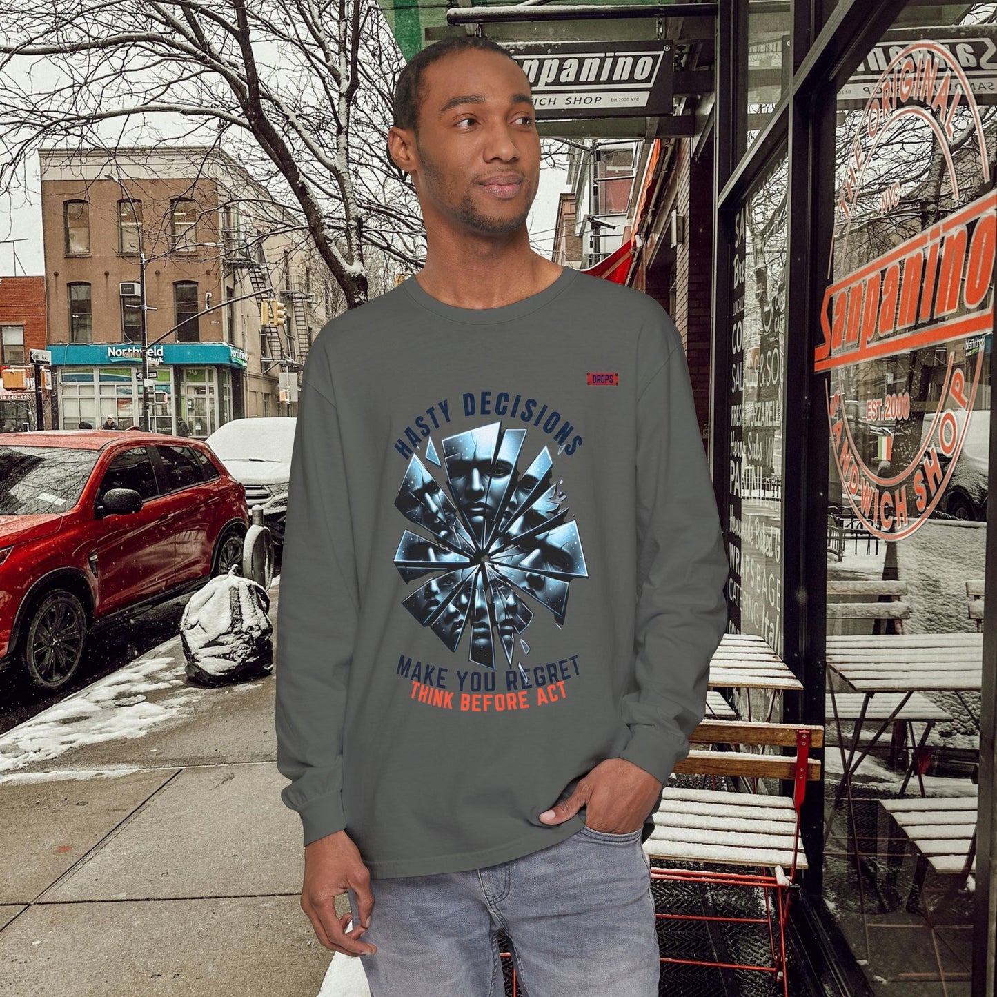 Unisex Long Sleeve T-shirt_ Series N8+ USLSTS PT2WW001_ HSD 009_ Limited Edition Trendy Statement Apparel by WesternWaves:
