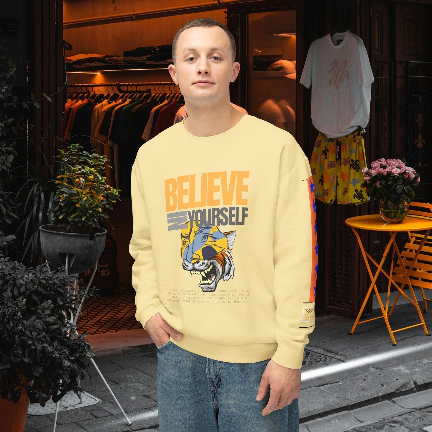 Unisex Lightweight Crewneck Sweatshirt_ N2+ Series ULWCSS PT2WW007_Limited Edition Unparalleled Quality by WesternWaves: