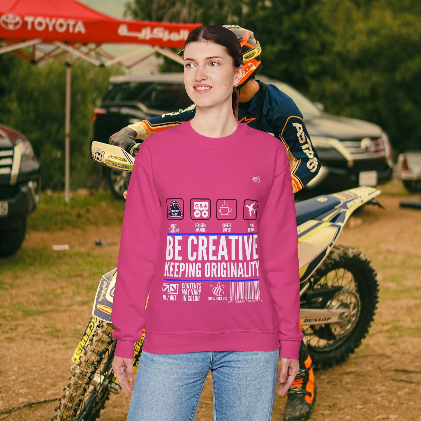 Unisex Heavy Blend™ Crewneck Sweatshirt_ N2 Sports Series UHBCSS PT2WW004_ Limited Edition 'DROPS' Brand Sweatshirt by WesternWaves: