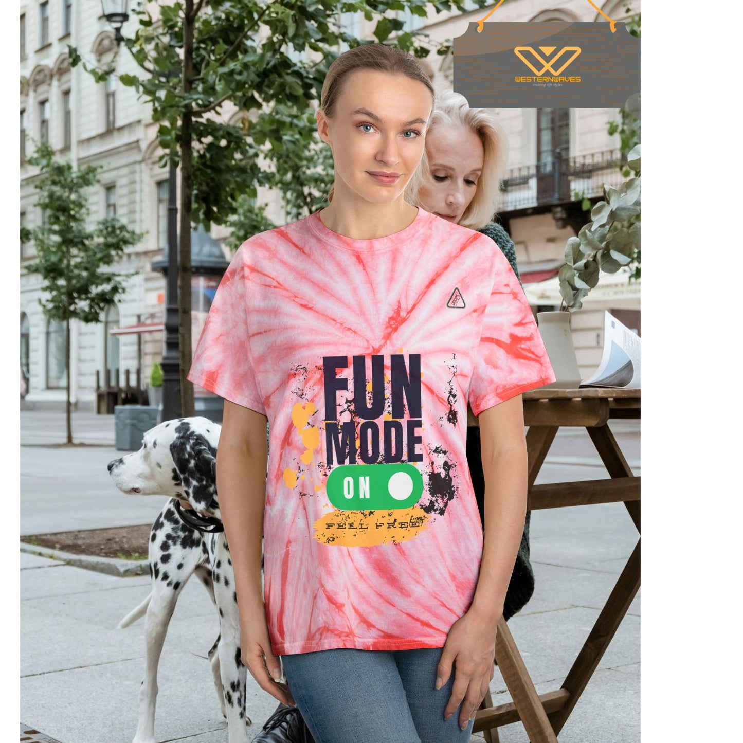 Tie-Dye Tee, Cyclone_ N2 Series T&DTEE PT2WW002_ Retro Style Limited Edition by WesternWaves: