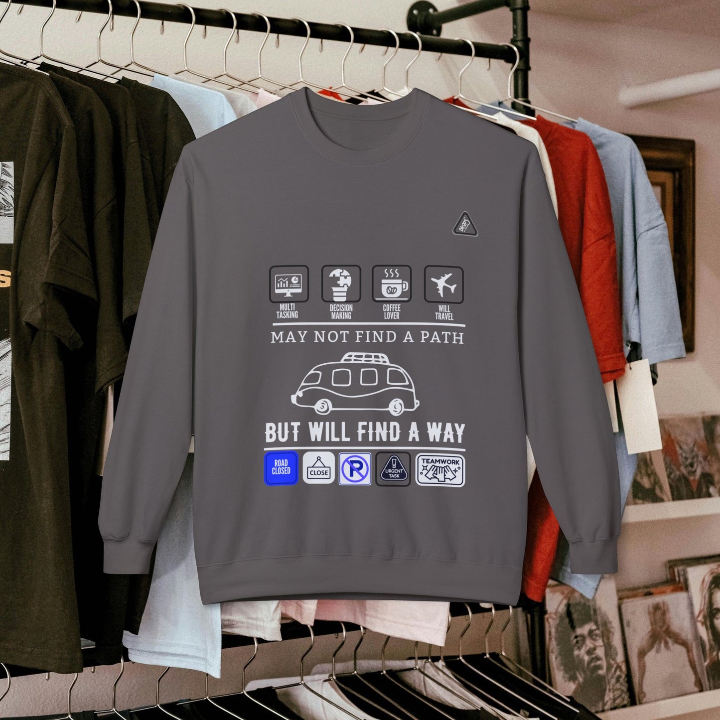 Inspirational Travel Crewneck Sweatshirt - 'May Not Find a Path, But Will Find a Way'_ 02 May 2025_ 001