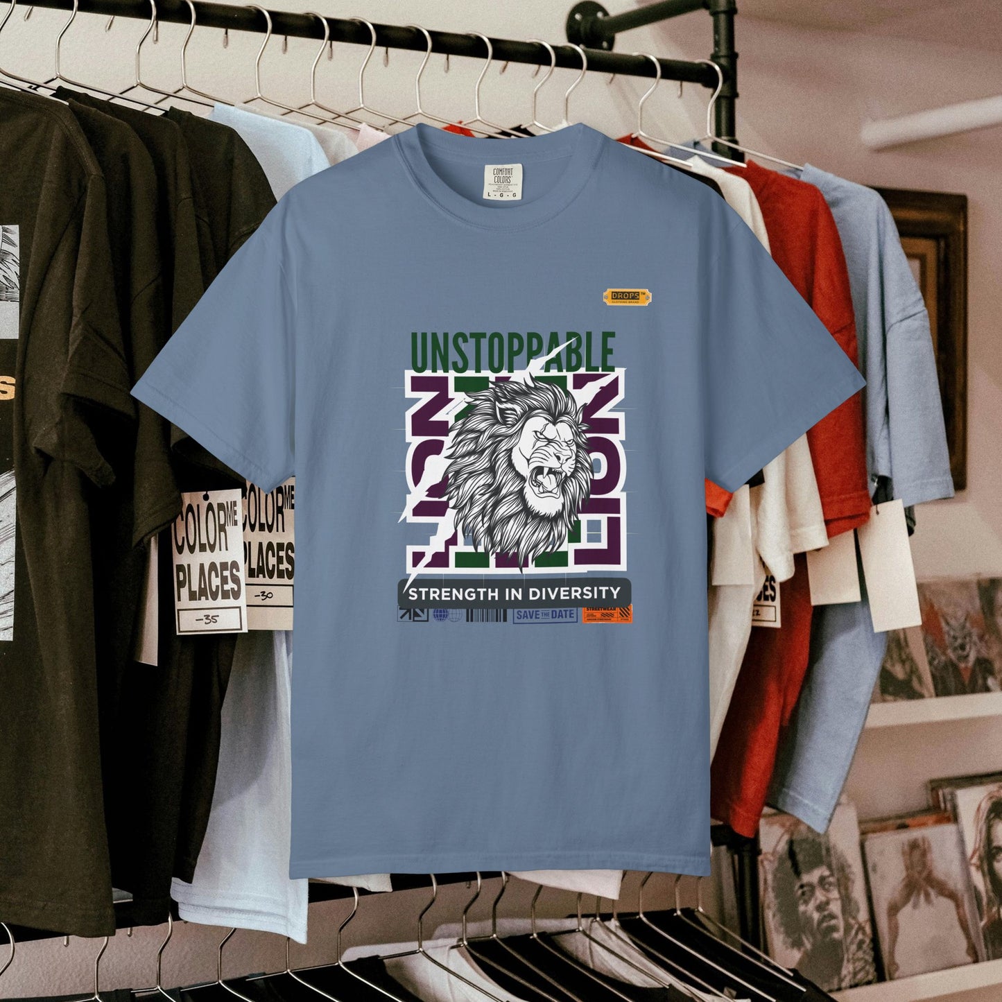 Unisex Garment-Dyed T-Shirt_ 26 June 2025_ Limited Edition Strength in Diversity by WesternWaves: