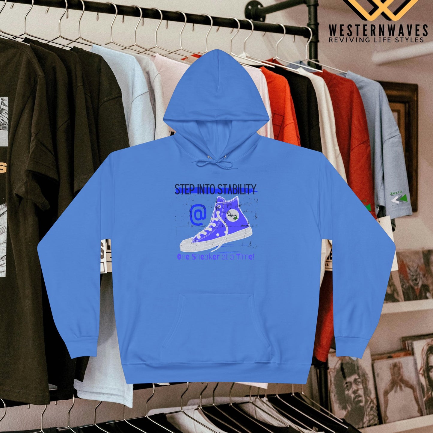 Unisex EcoSmart® Pullover Hoodie Sweatshirt_ N2+ Series USESPOHSS PT2WW001_ LImited Edition Quality Garment by WesternWaves: