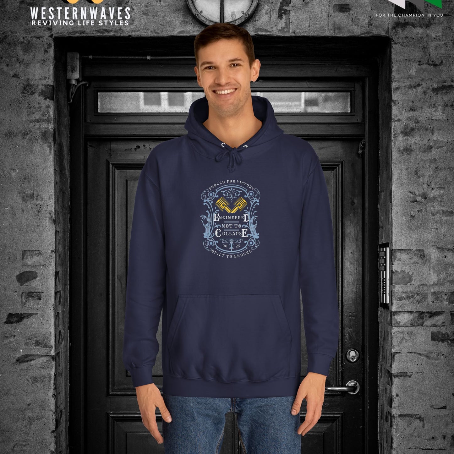 Unisex College Hoodie_ N3+ Series SCH PT2WW004_ Limited Edition Timeless Unisex Design by WesternWaves: