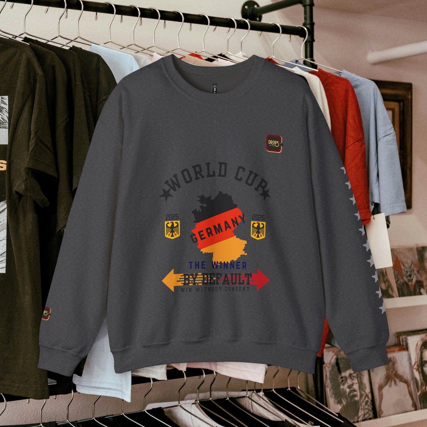 Unisex Sweatshirt_ N7+ Series USSS PT2WW001_ Germany The Winner by Default_ Limited Edition by WesternWaves:
