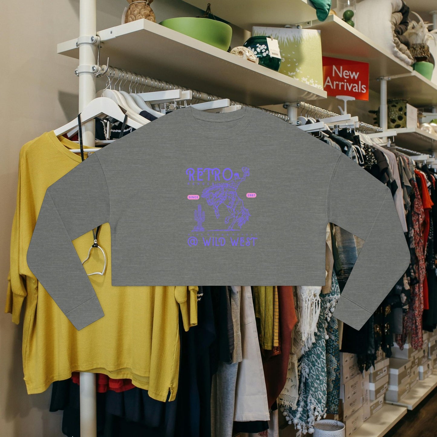 Women's Cropped Sweatshirt_ N2+ Series WCSS PT2WW002_ Limited Edition Utmost Comfort by WesternWaves: