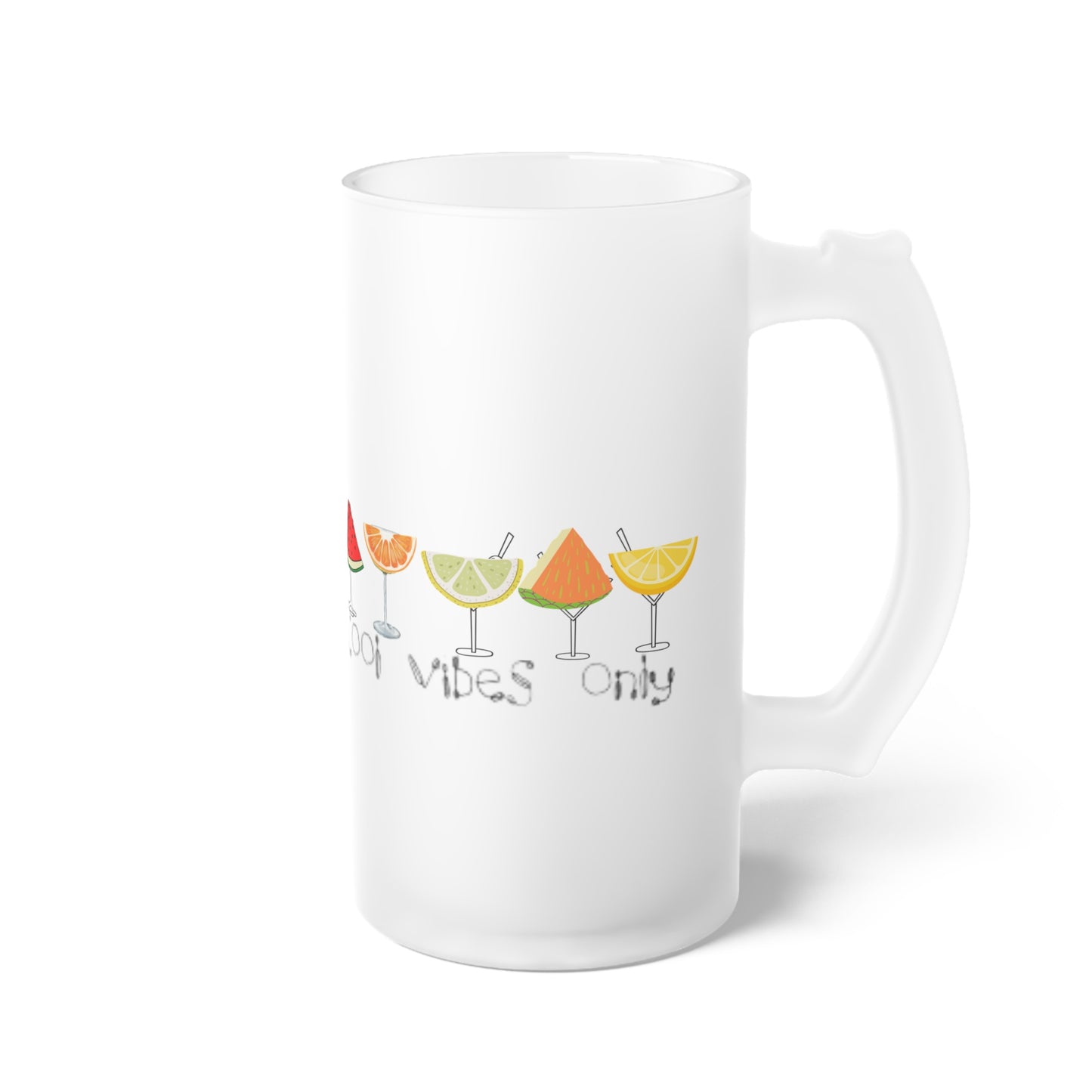 Frosted Glass Beer Mug - Stylish Sipping Essential_ N3+ Series FGBM PT2WW020_ Limited Edition by WesternWaves: