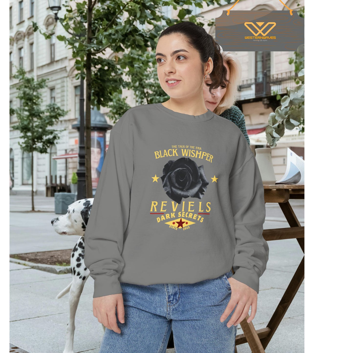 Unisex Garment-Dyed Sweatshirt_ N3+ Series UGDSS PT2WW001_ Limited Edition Luxurious Comfort by WesternWawes: