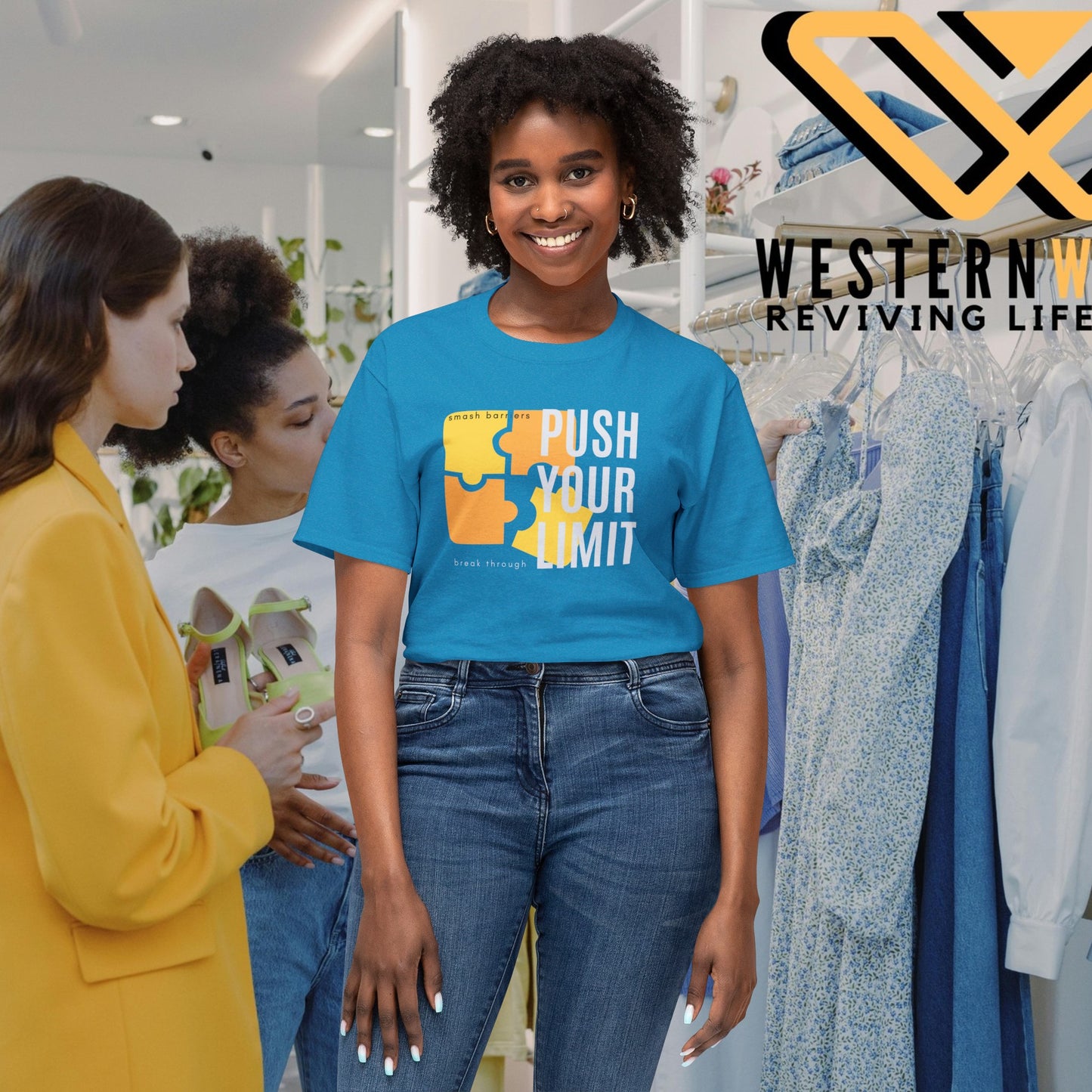 Unisex HD Cotton™ T-shirt_ N+ Series USHDCTS PT2WW003_ Limited Edition Unisex HD Cotton™ T-shirt by WesternWaves