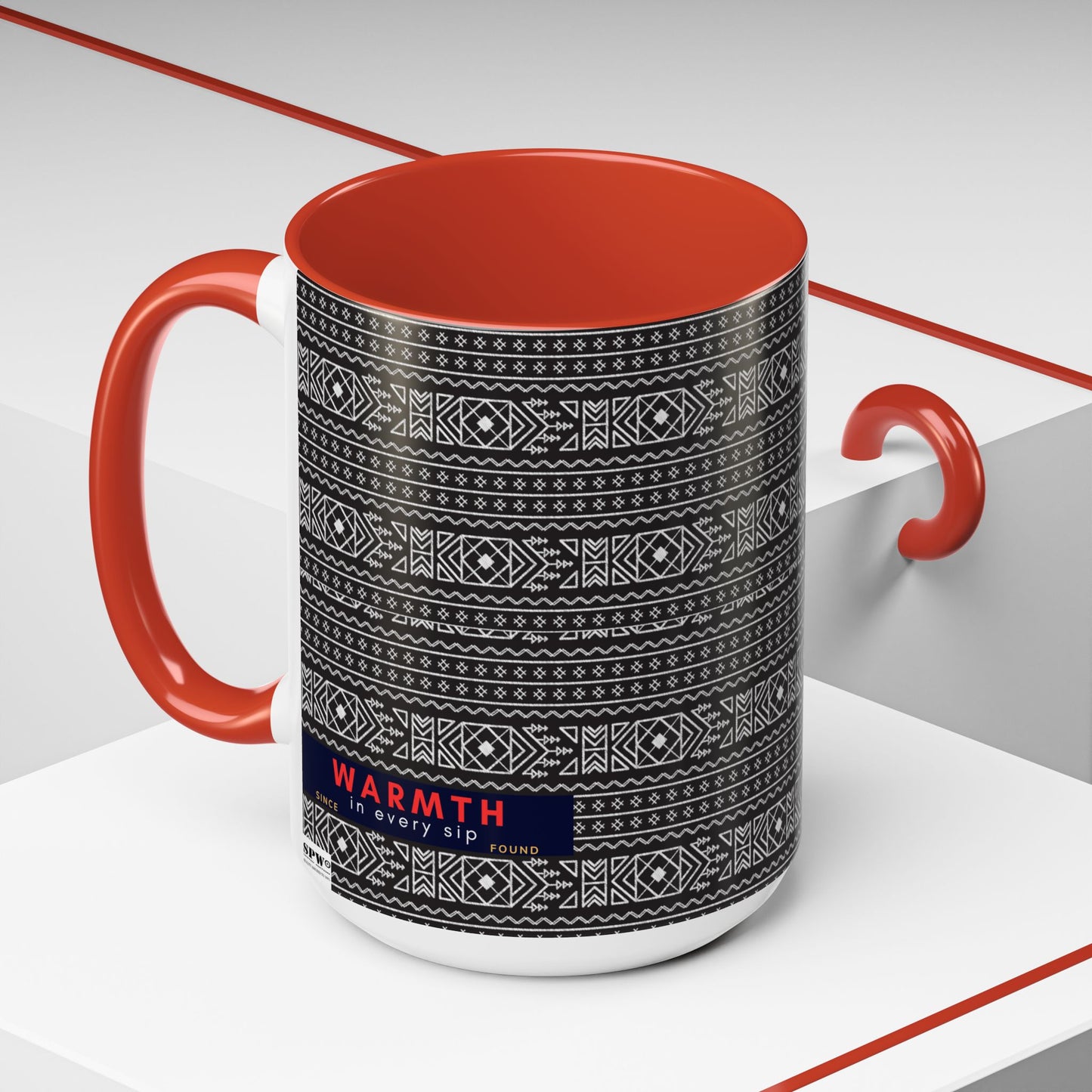 Accent Coffee Mug 11, 15oz_ N2 Series ACM11OZ PT2WW007_ Vibrant Limited Edition Design by WesternWawes: