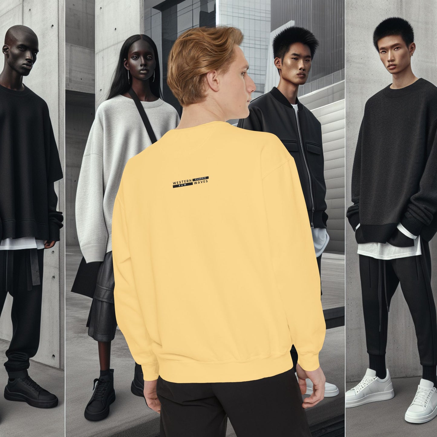 Unisex Garment-dyed Sweatshirt_ Series UWD 063_ Limited Edition Cozy Apparel for Adventurers by WesternWaves: