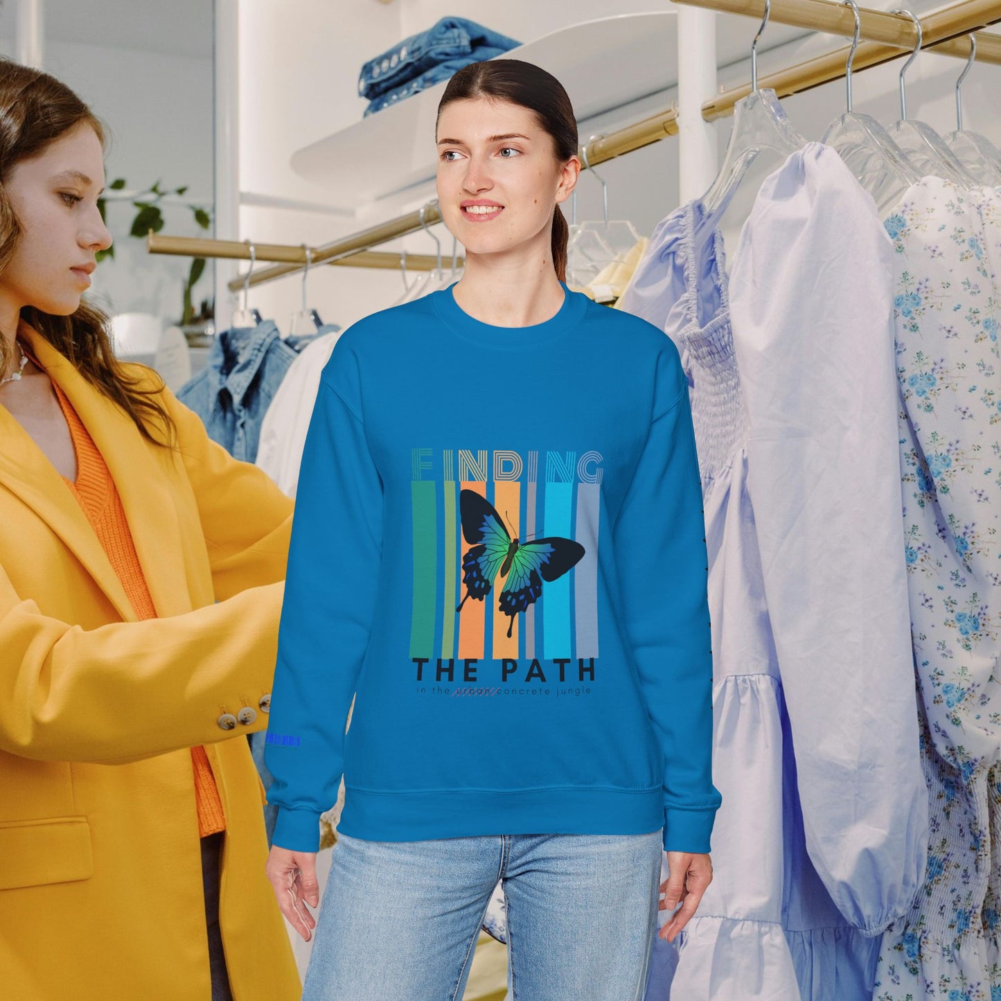 Unisex Heavy Blend™ Crewneck Sweatshirt_ N2+ Series UHBCSS PT2WW017_ Limited Edition Pure Luxury By WesternWaves: