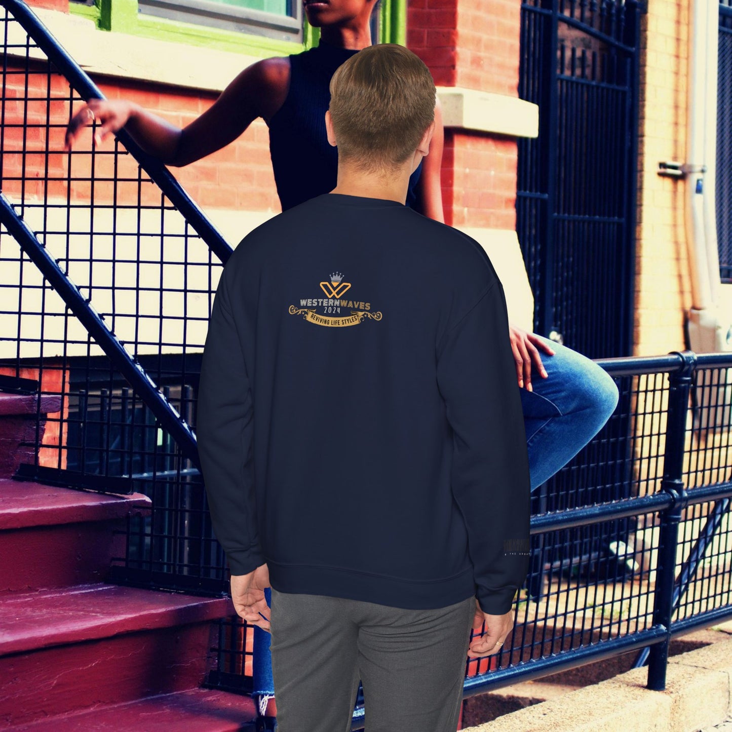 Unisex Heavy Blend™ Crewneck Sweatshirt_ N3+ Series UHBCSS PT2WW006_ Limited Edition Pure Luxury By WesternWaves: