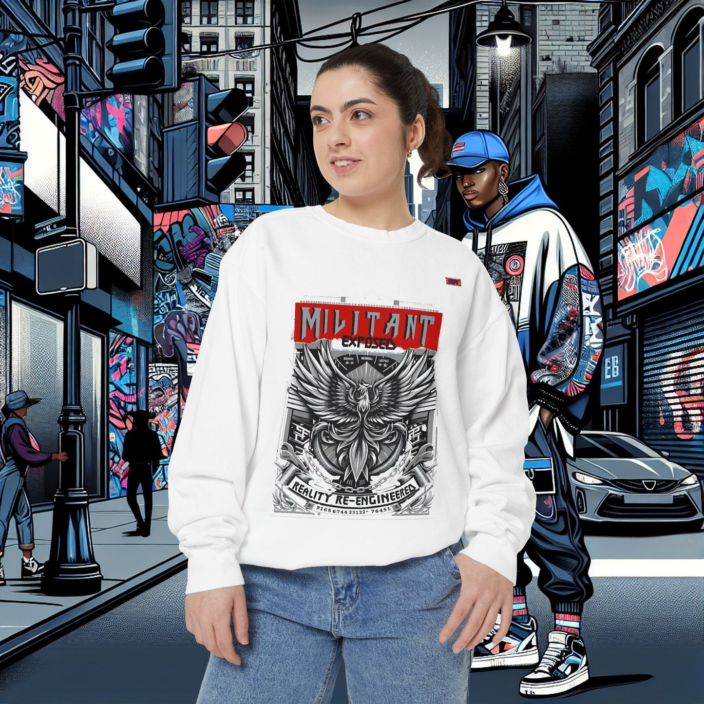 Unisex Garment-Dyed Sweatshirt_ N8+ Series SPW USMWSSFCNSS PT2WW001_ Limited Edition by WesternWaves: