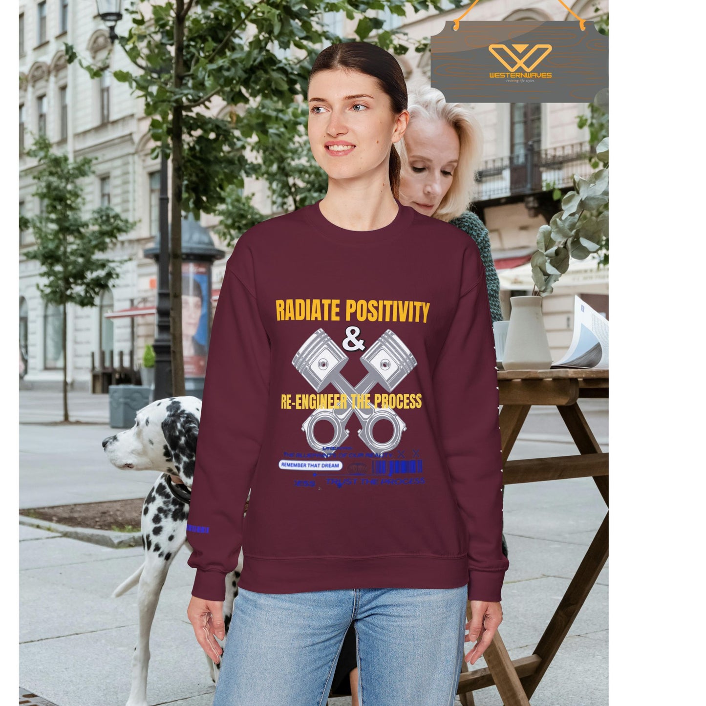 Unisex Heavy Blend™ Crewneck Sweatshirt_ N3+ Series UHBCSS PT2WW005_ Limited Edition Pure Luxury By WesternWaves: