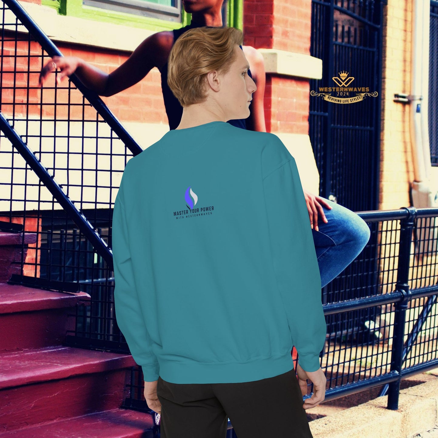 Unisex Garment-Dyed Sweatshirt_ N3+ Series UGDSS PT2WW002_ Limited Edition by WesternWaves_