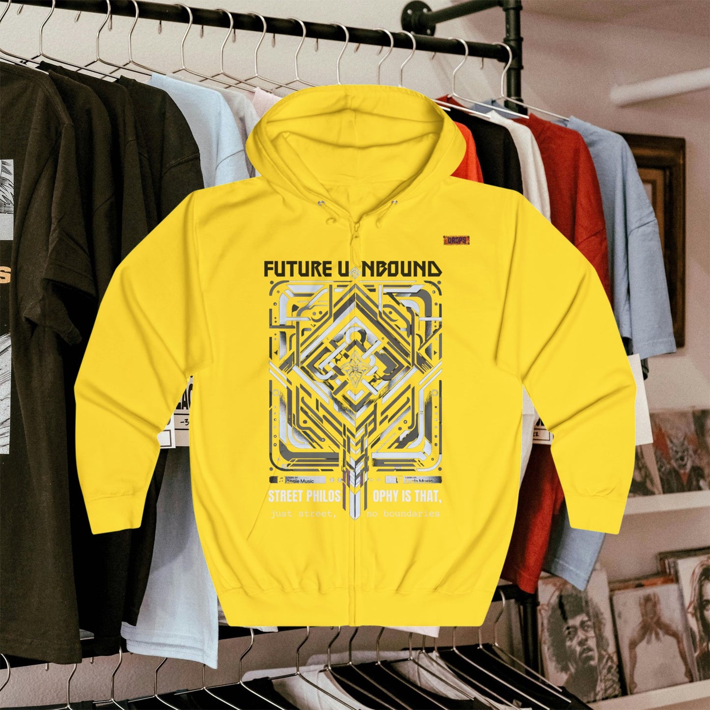 Unisex Full Zip Hoodie_ Series UWD 042_ Limited Edition Unisex Zip-Up Sweater by WesternWaves: