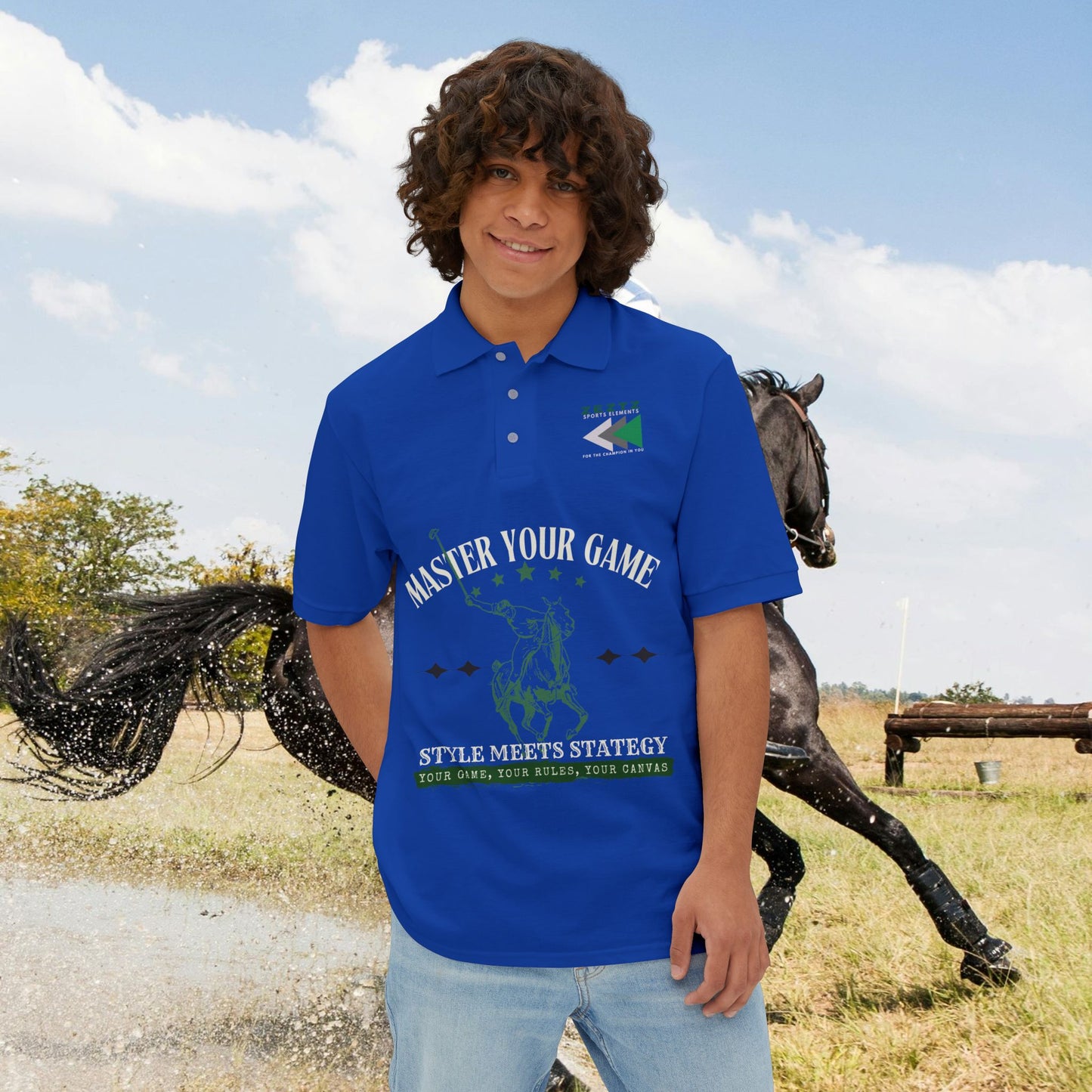 Men's Piqué Polo Classic Shirt – N2 Series MPPOLOCS PT2WW003_ Limited Edition Timeless Elegance of ‘Zeztz' Sports Brand by WesternWaves: