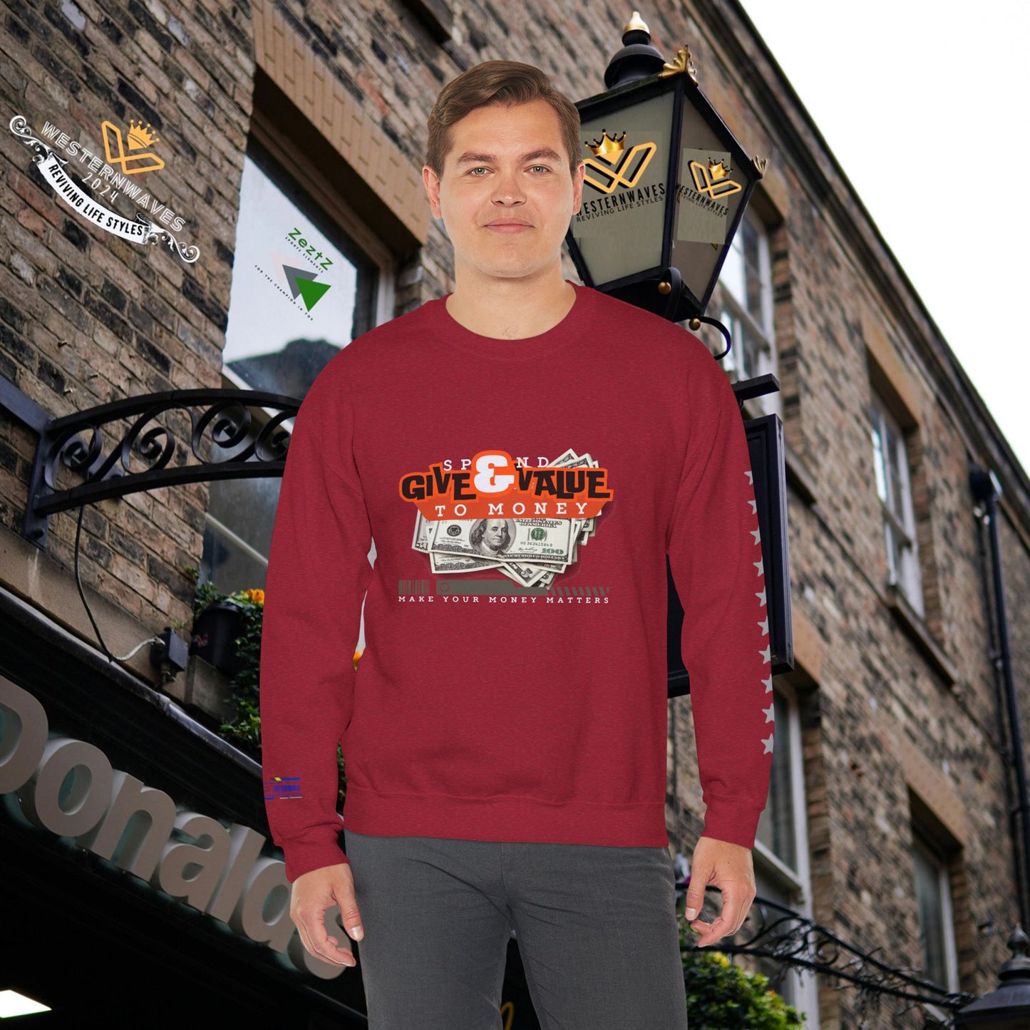 Unisex Heavy Blend™ Crewneck Sweatshirt_ N3+ Series UHBCSS PT2WW035_ Limited Edition Pure Luxury By WesternWaves: