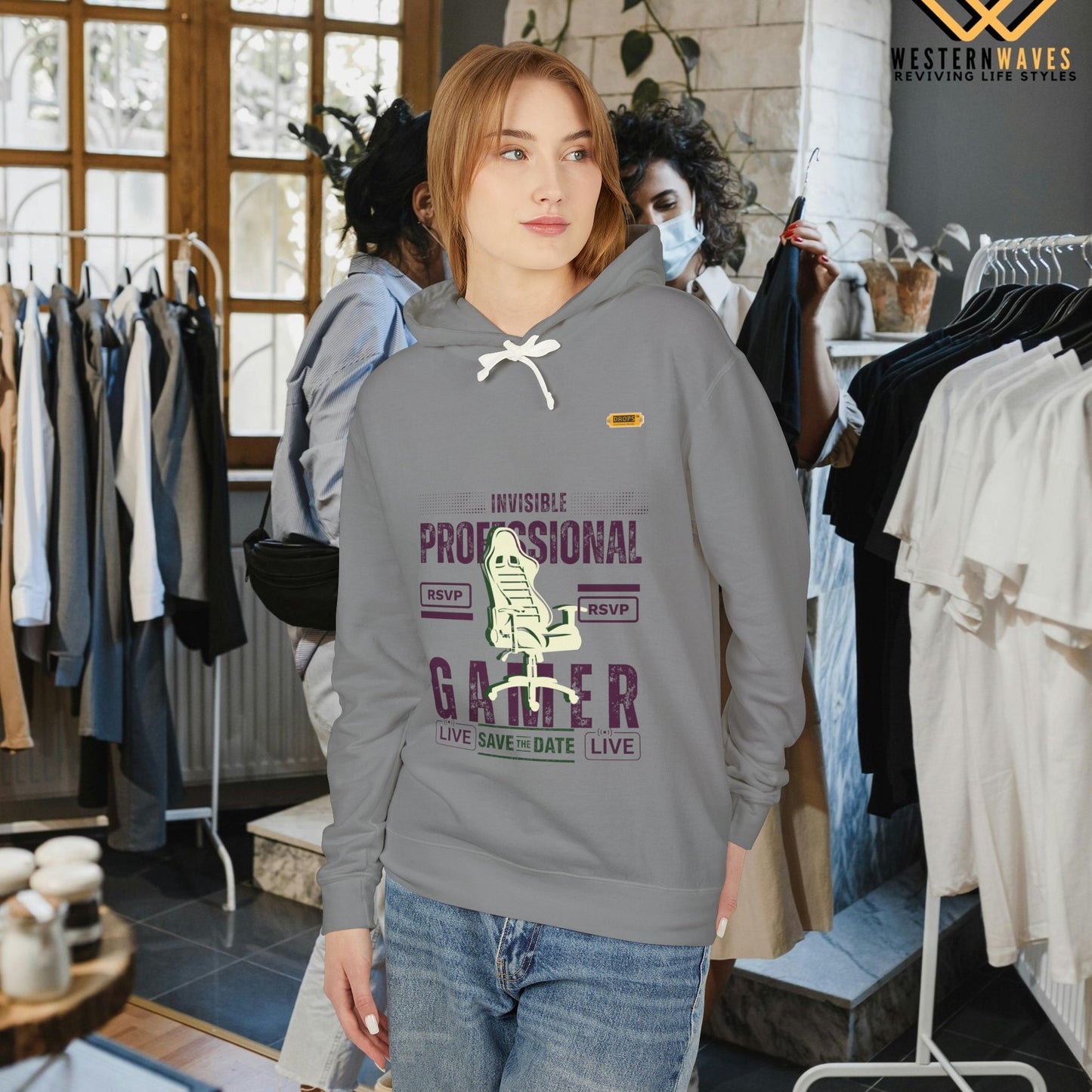 Unisex Lightweight Hooded Sweatshirt – N2* Series USLWHSS PT2WW027_ Limited Edition Crafted Comfort by WesternWaves: