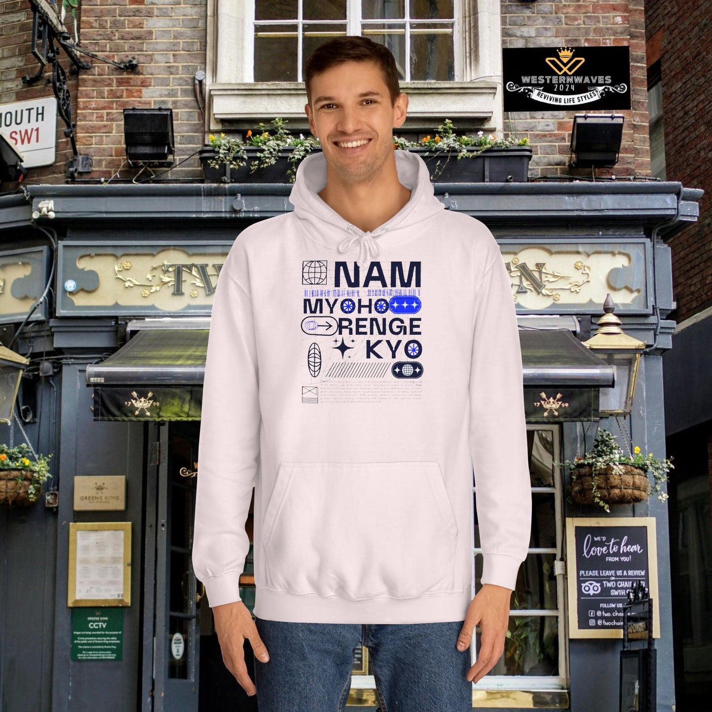 Unisex College Hoodie_ N2+ Series USCH PT2WW005_ Limited Edition Timeless Unisex Design by WesternWaves: