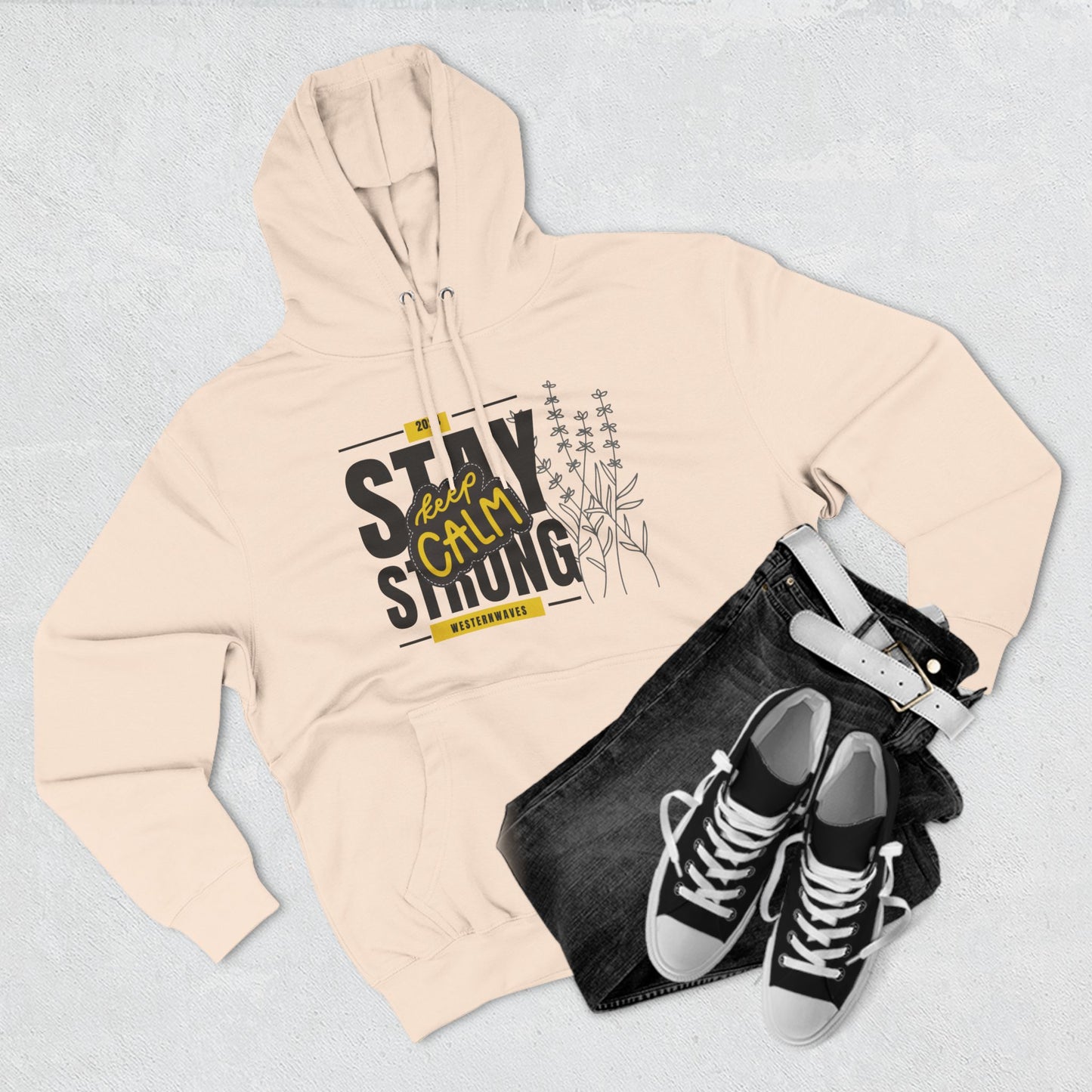 Three-Panel Fleece Hoodie_ N3+ Series PFH PT2WW001_ Limited Edition Sustainable Fashion by WesternWaves: