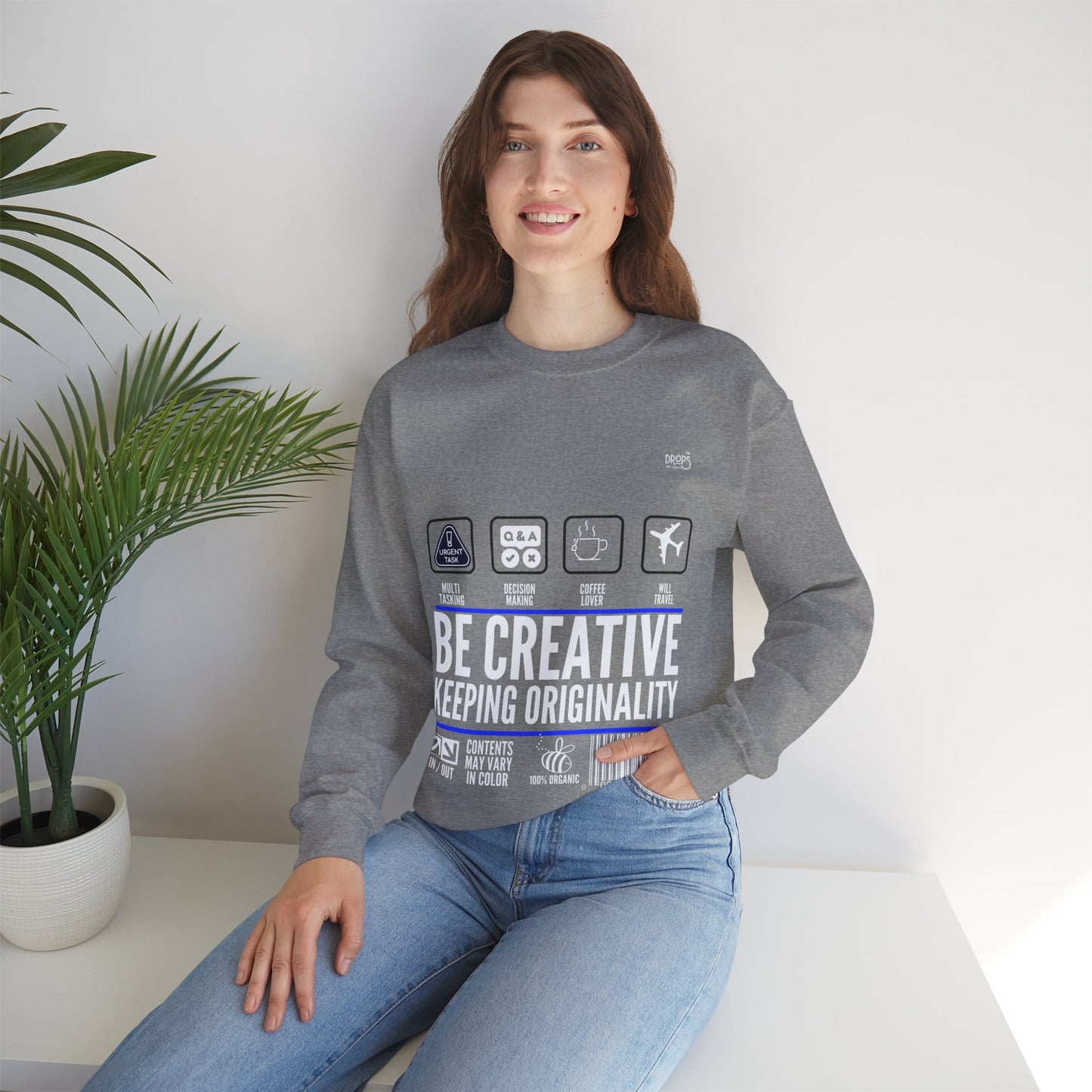Unisex Heavy Blend™ Crewneck Sweatshirt_ N2 Sports Series UHBCSS PT2WW004_ Limited Edition 'DROPS' Brand Sweatshirt by WesternWaves: