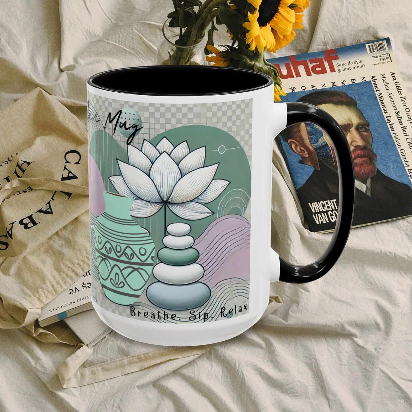 Accent Coffee Mug (11, 15oz) _ N3+ Series ACMUG PT2WW006_ Limited Edition Blend Style & Functionality by WesternWaves: