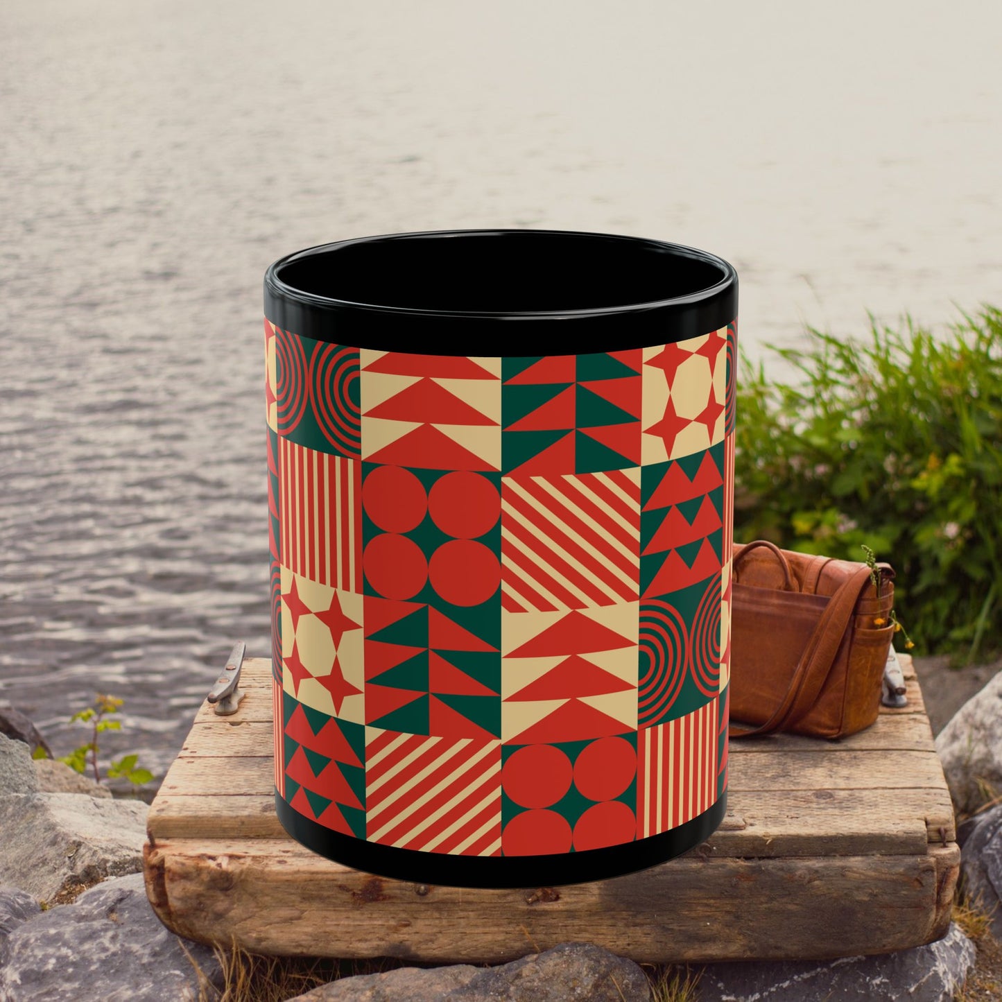 Black Mug (11oz, 15oz)_ N+ Series CBM PT2WW003_ Limited Edition Black Ceramic Mug by WesternWaves