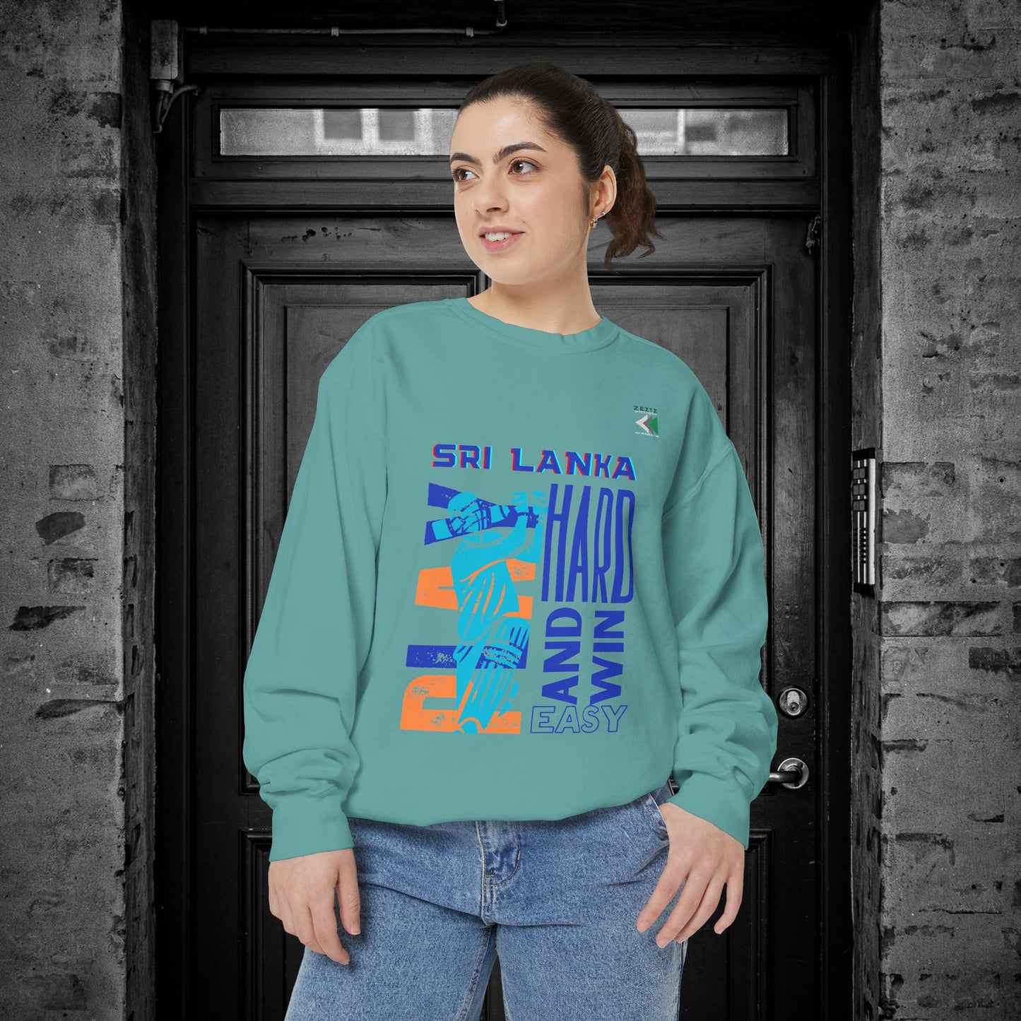 Unisex Garment-Dyed Sweatshirt_ N2 Series USGDSS PT2WW001_ Limited Edition Masterpiece of ‘ZeztZ’ Sports Brand Luxury & Casual Comfort by WesternWaves: